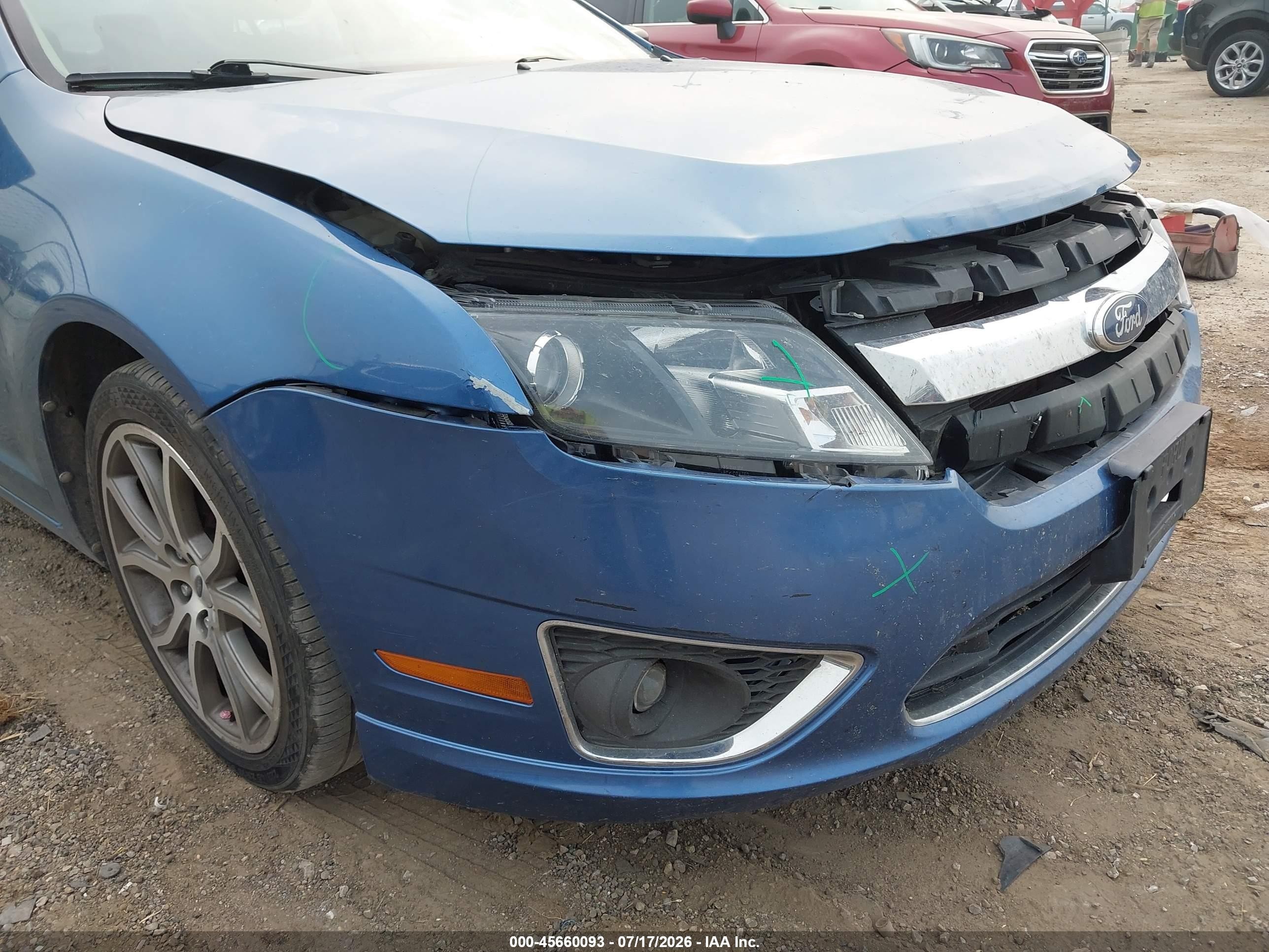 2010 Ford Fusion Se Blue vin: 3FAHP0HA8AR307385