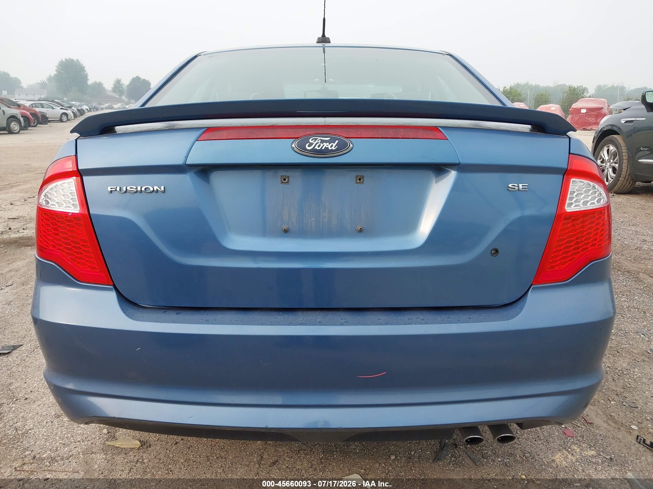 2010 Ford Fusion Se Blue vin: 3FAHP0HA8AR307385