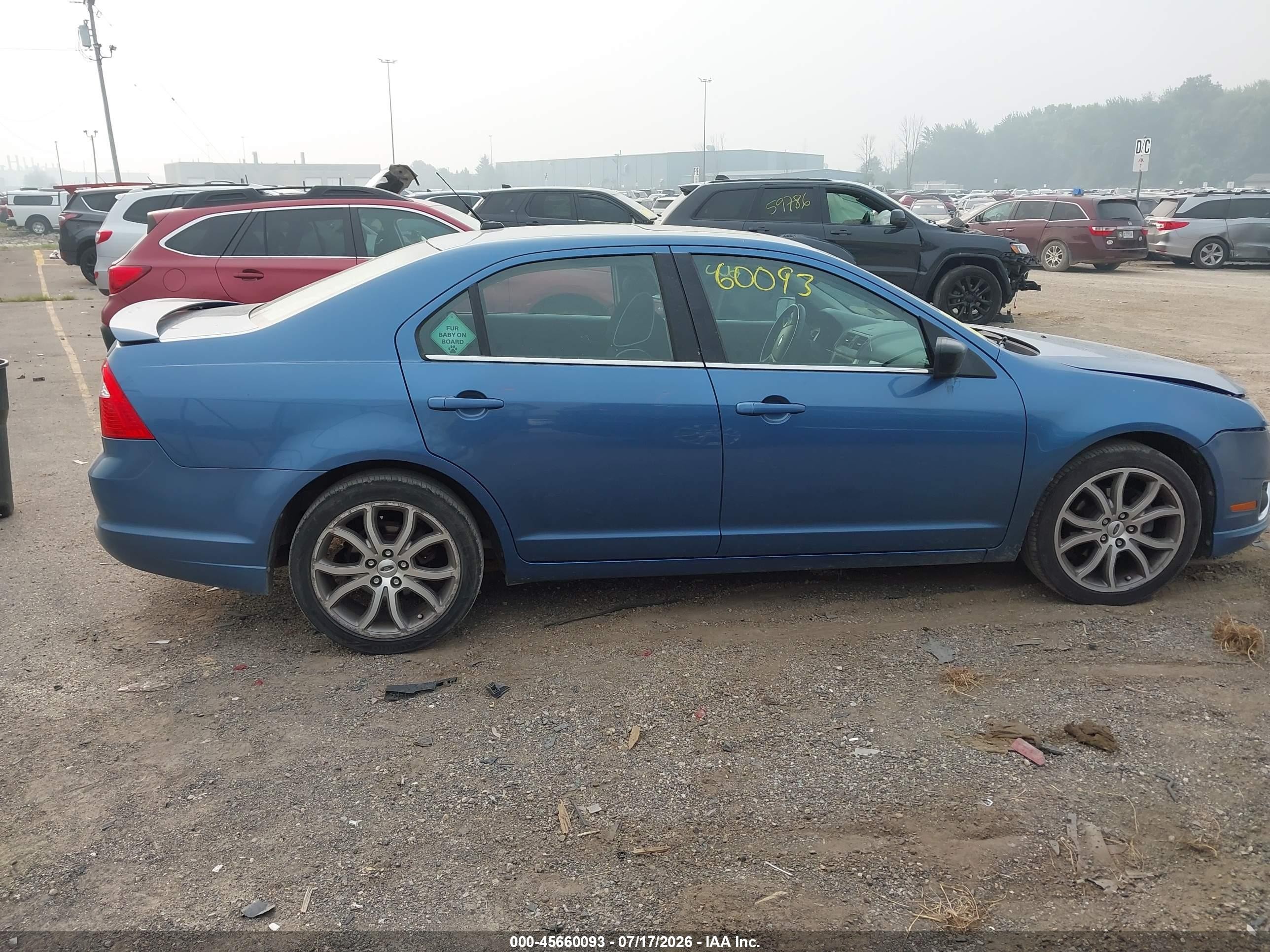 2010 Ford Fusion Se Blue vin: 3FAHP0HA8AR307385
