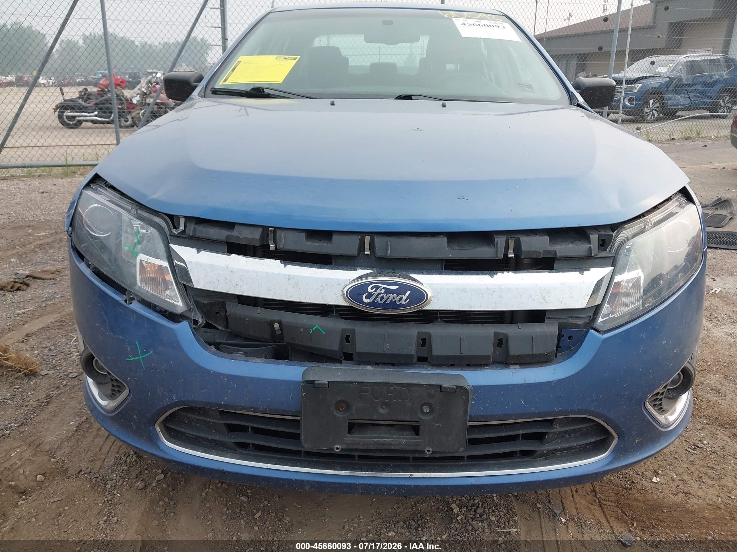 2010 Ford Fusion Se Blue vin: 3FAHP0HA8AR307385