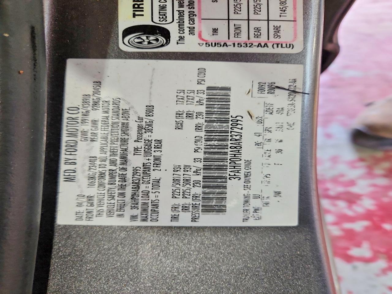 2010 Ford Fusion Se Серый vin: 3FAHP0HA8AR372995
