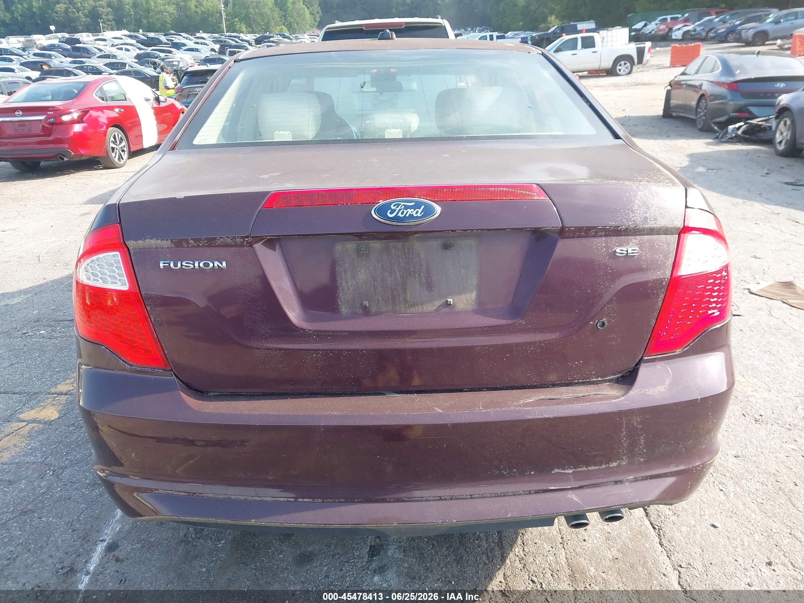 2011 Ford Fusion Se Maroon vin: 3FAHP0HA8BR298981