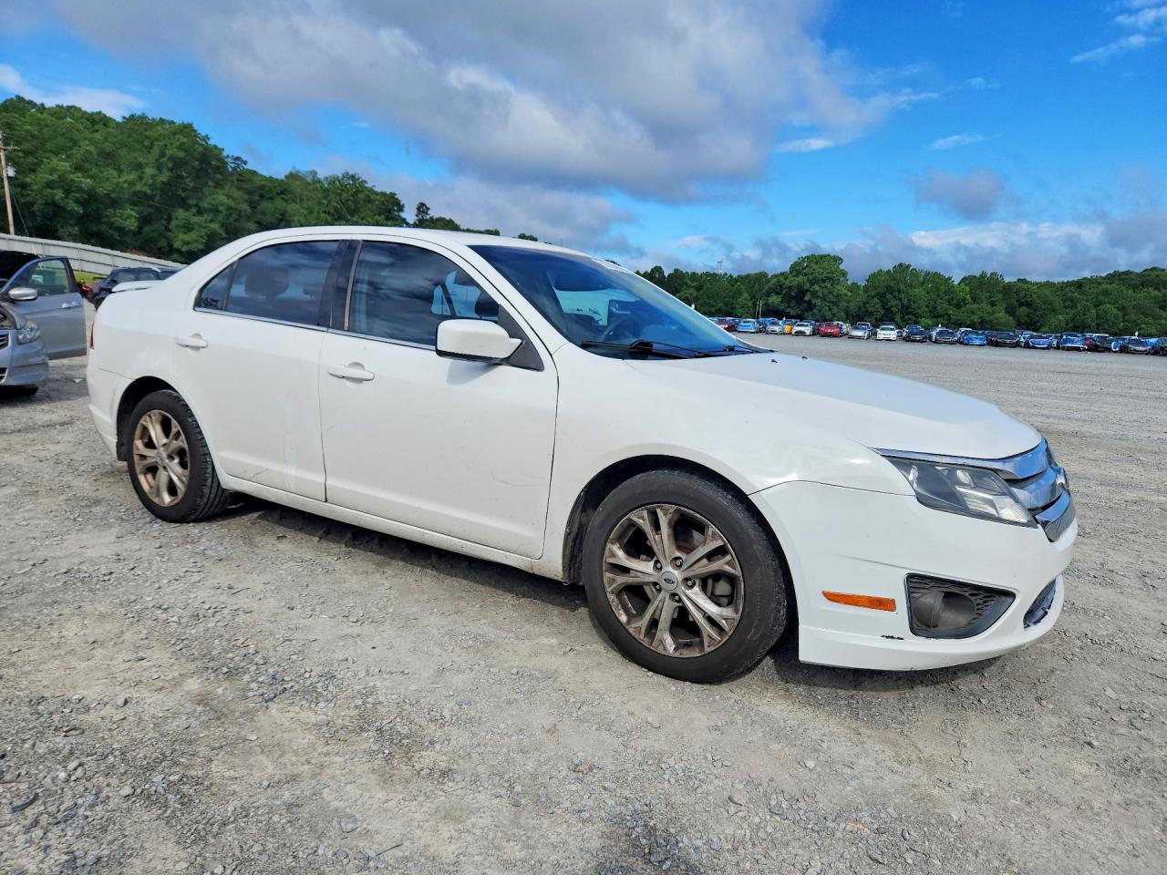 2012 Ford Fusion Se White vin: 3FAHP0HA8CR105536