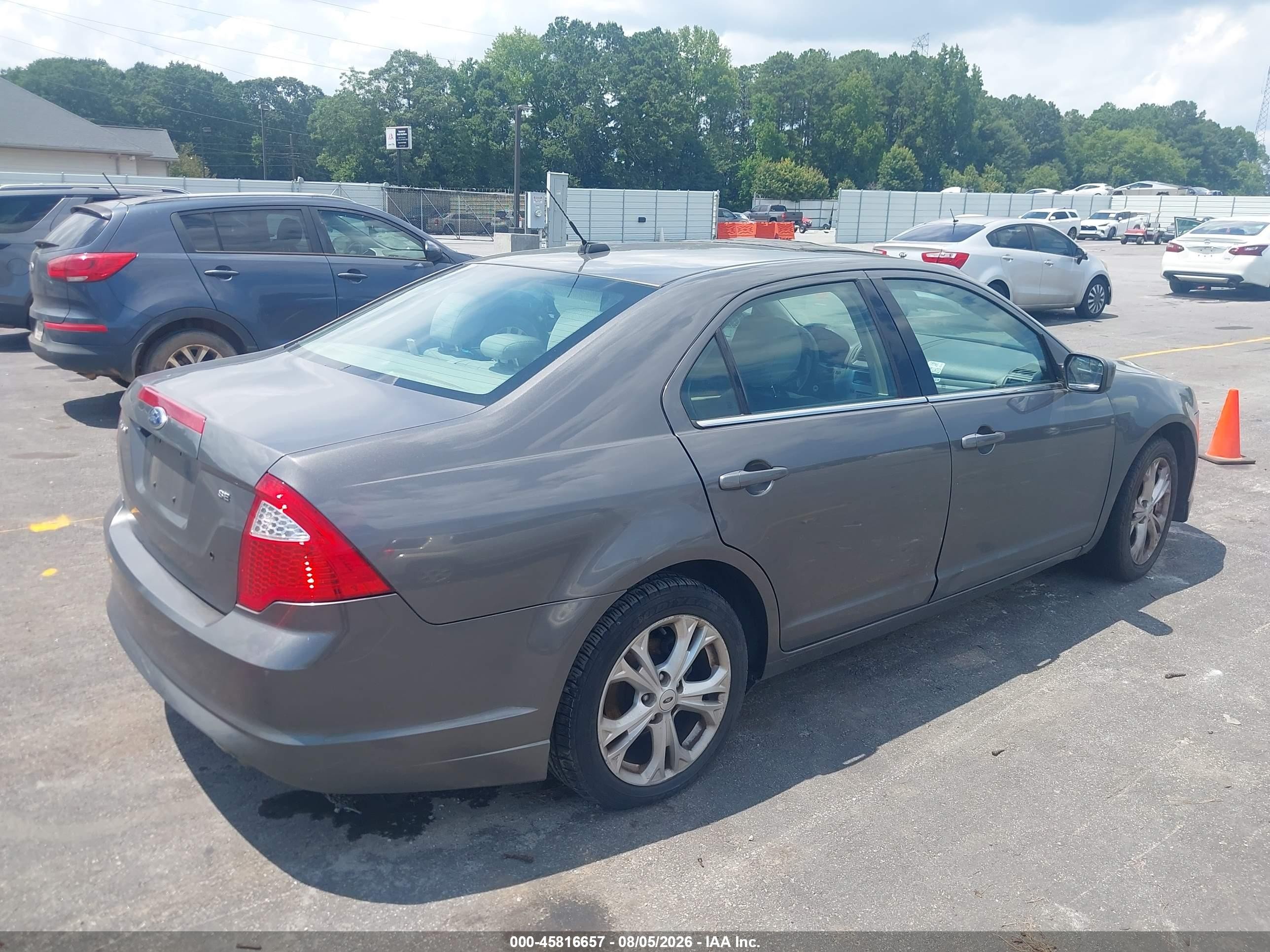 2012 Ford Fusion Se Gray vin: 3FAHP0HA8CR115676