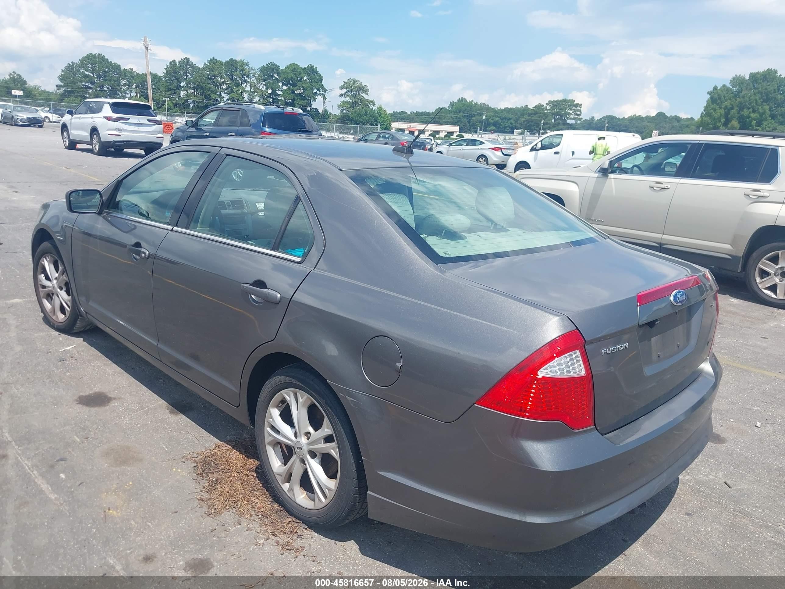 2012 Ford Fusion Se Gray vin: 3FAHP0HA8CR115676
