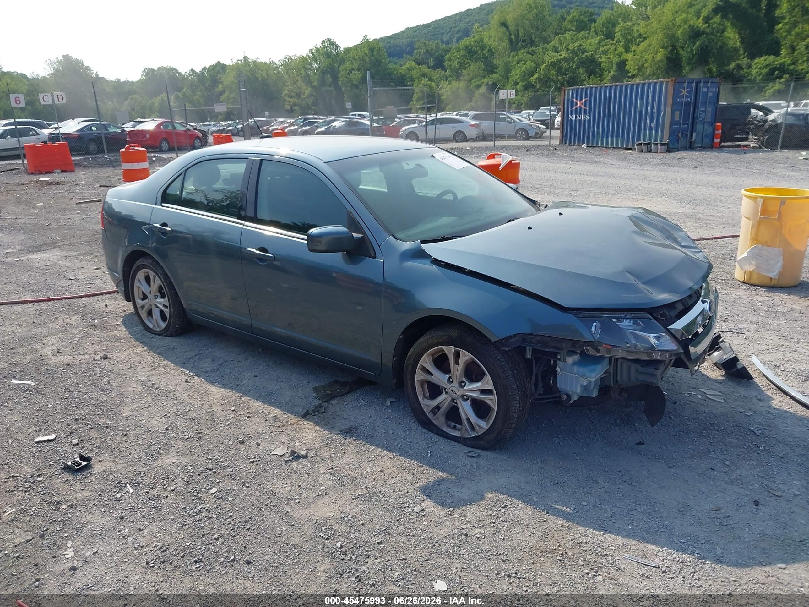 2012 Ford Fusion Se Blue vin: 3FAHP0HA8CR148483