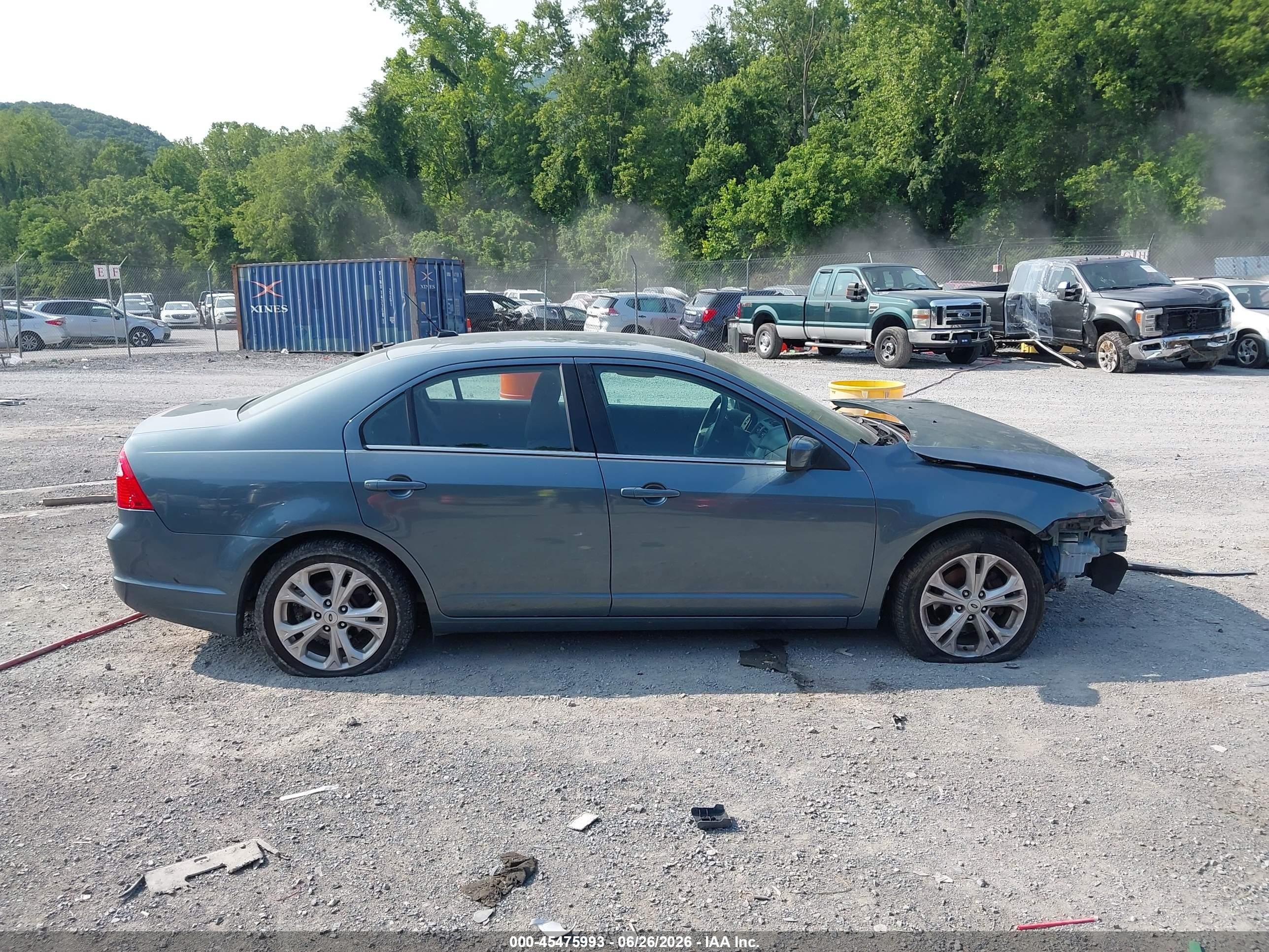 2012 Ford Fusion Se Blue vin: 3FAHP0HA8CR148483