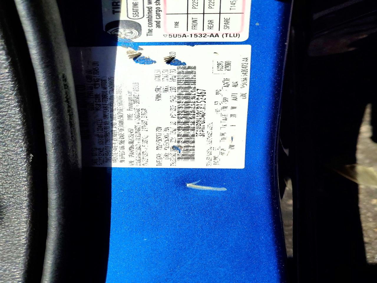 2012 Ford Fusion Se Blue vin: 3FAHP0HA8CR152467