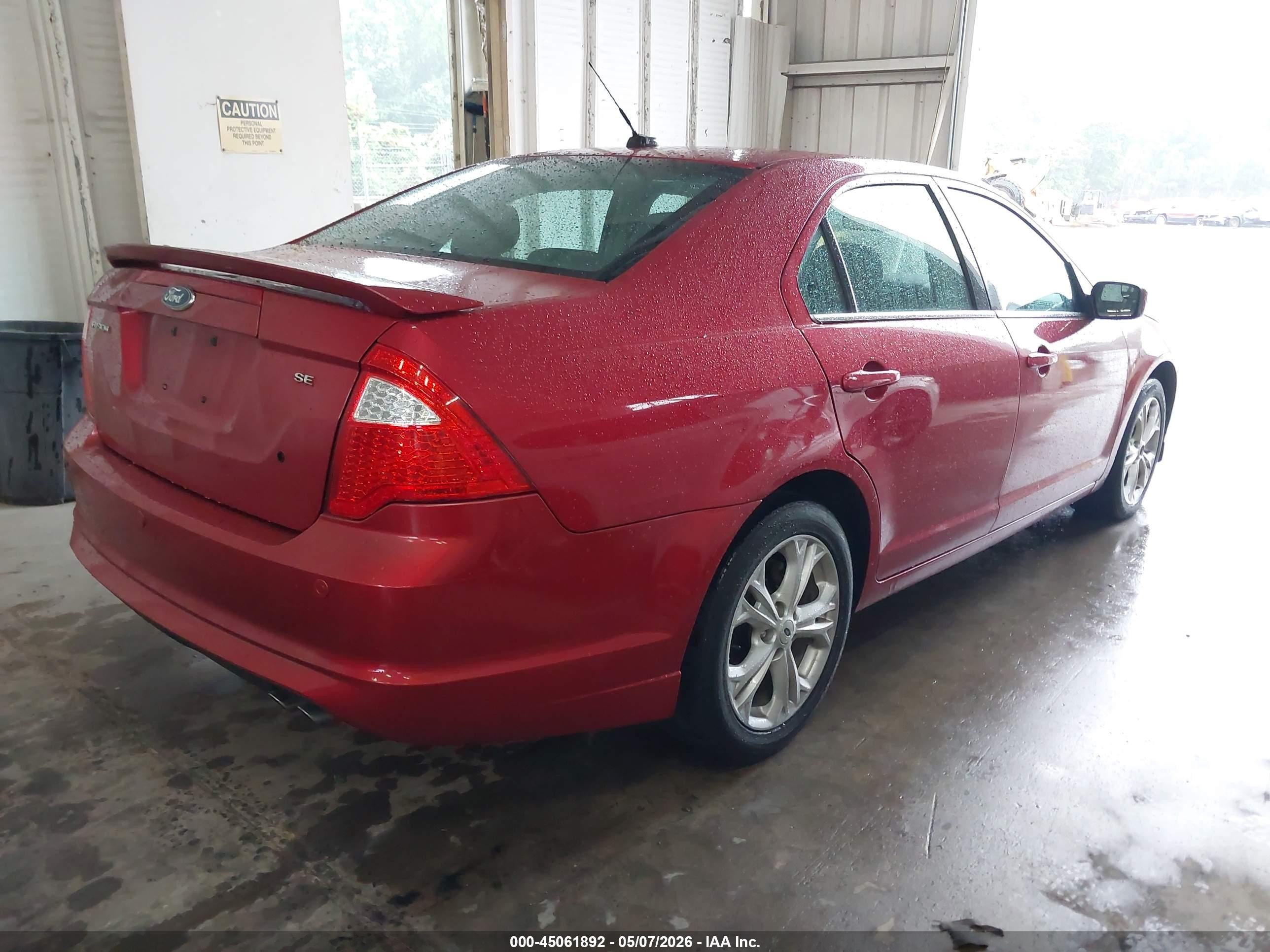 2012 Ford Fusion Se Красный vin: 3FAHP0HA8CR154896