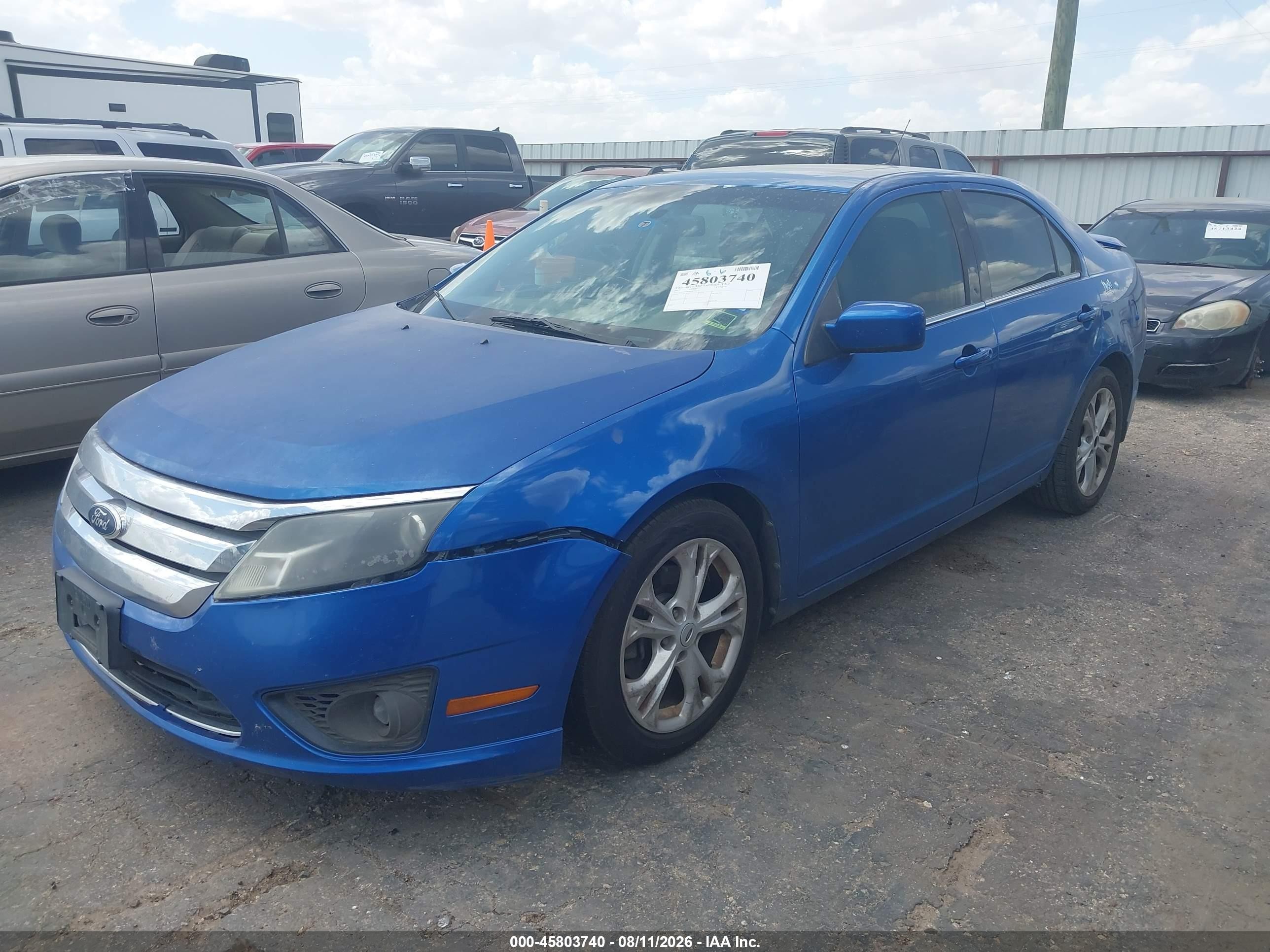 2012 Ford Fusion Se Blue vin: 3FAHP0HA8CR246672