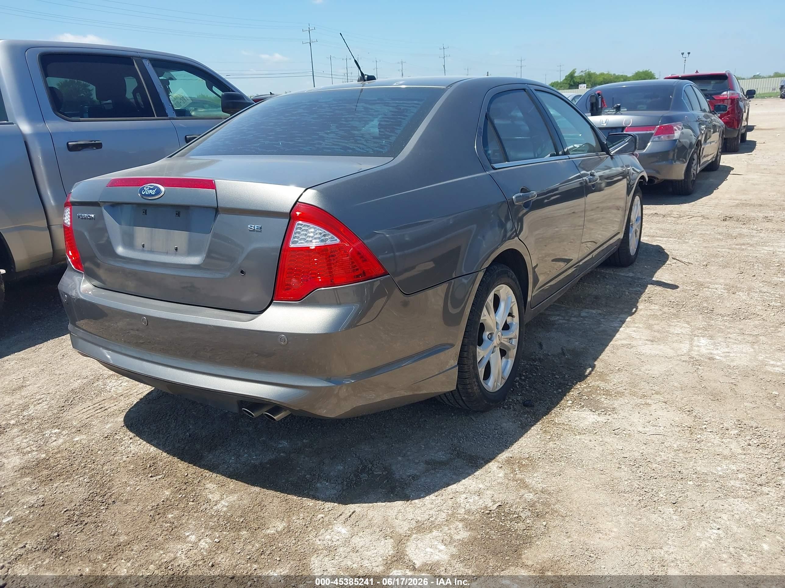 2012 Ford Fusion Se Серый vin: 3FAHP0HA8CR397348