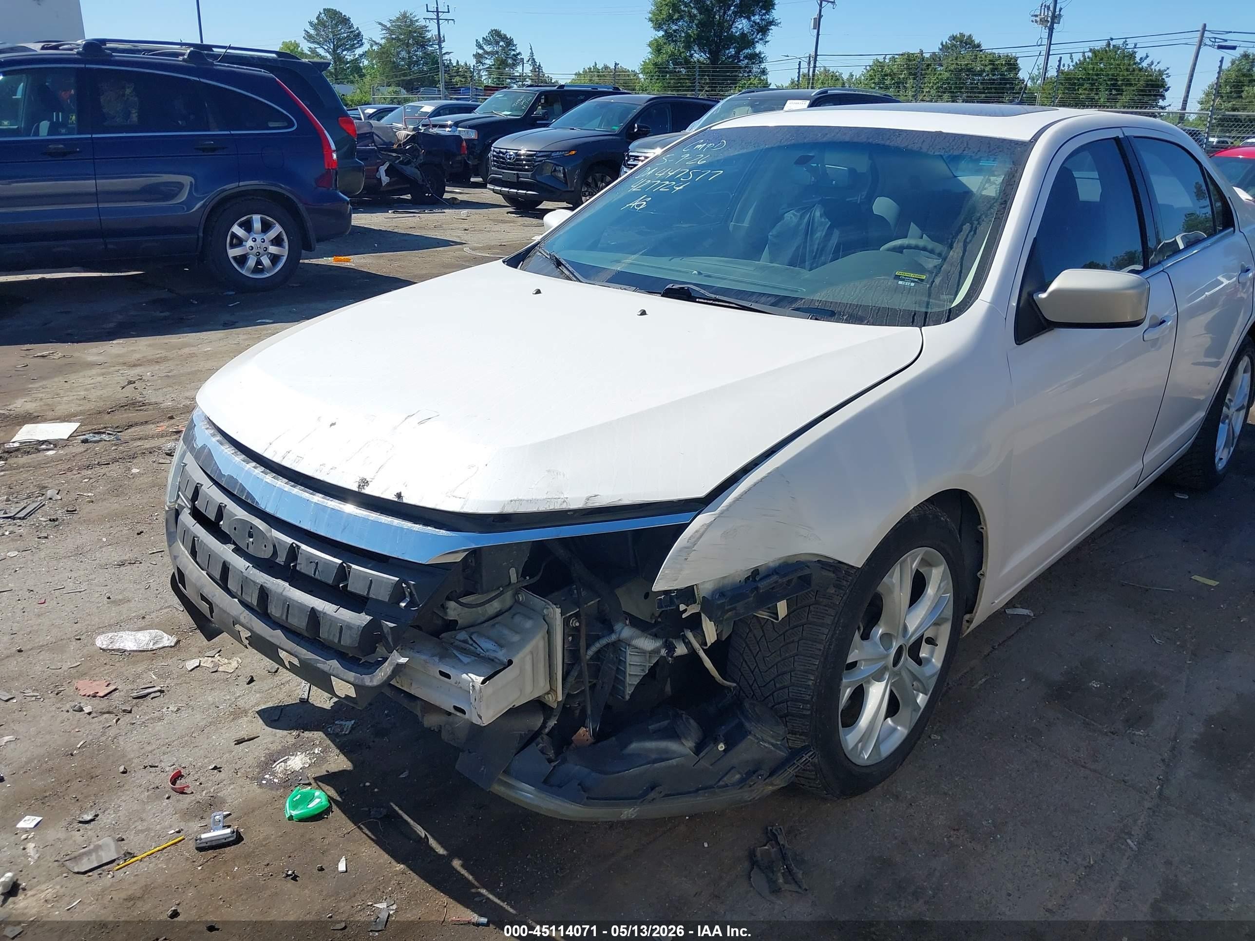 2012 Ford Fusion Se White vin: 3FAHP0HA8CR427724