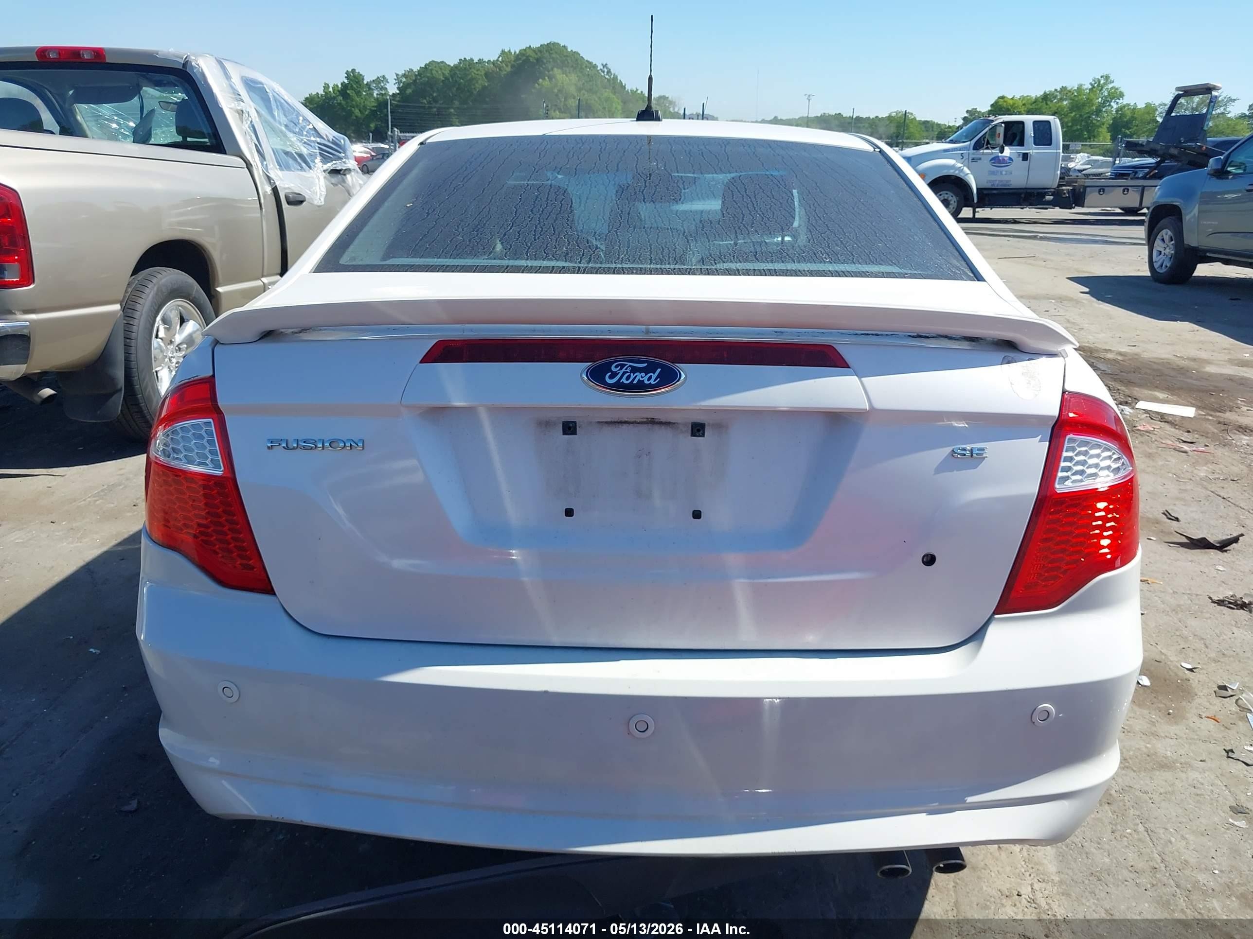 2012 Ford Fusion Se White vin: 3FAHP0HA8CR427724