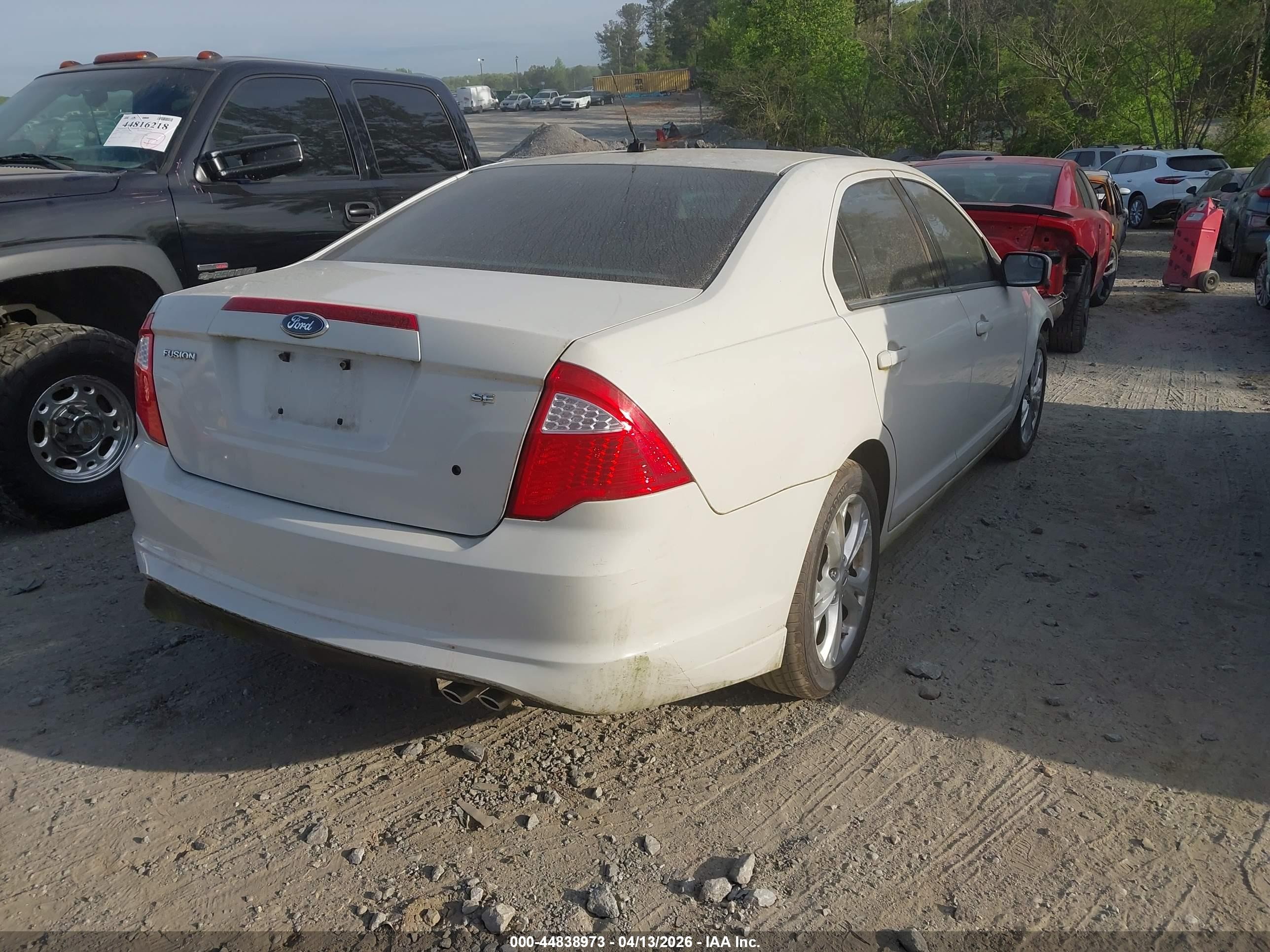 2012 Ford Fusion Se White vin: 3FAHP0HA8CR427836
