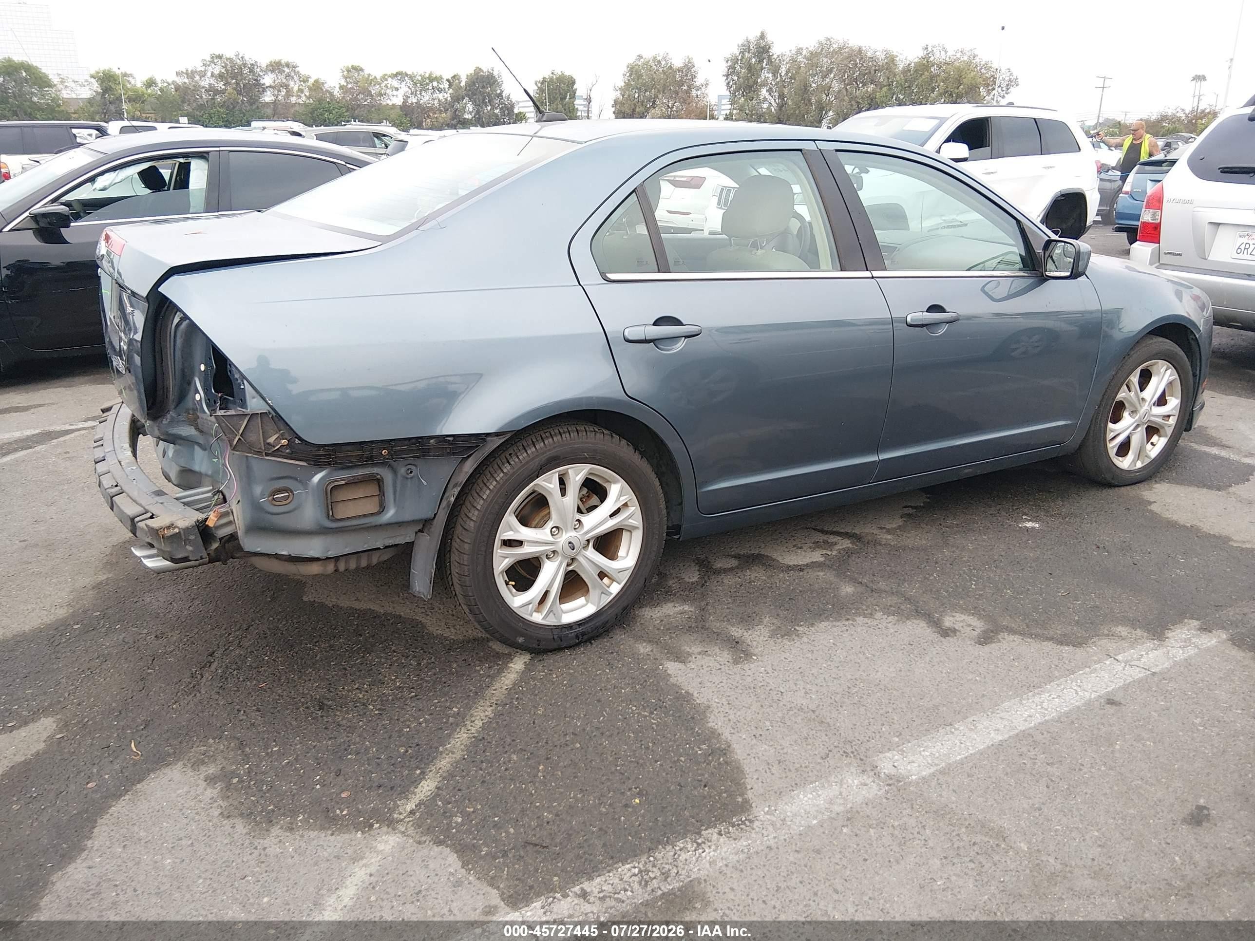 2012 Ford Fusion Se Blue vin: 3FAHP0HA8CR441803
