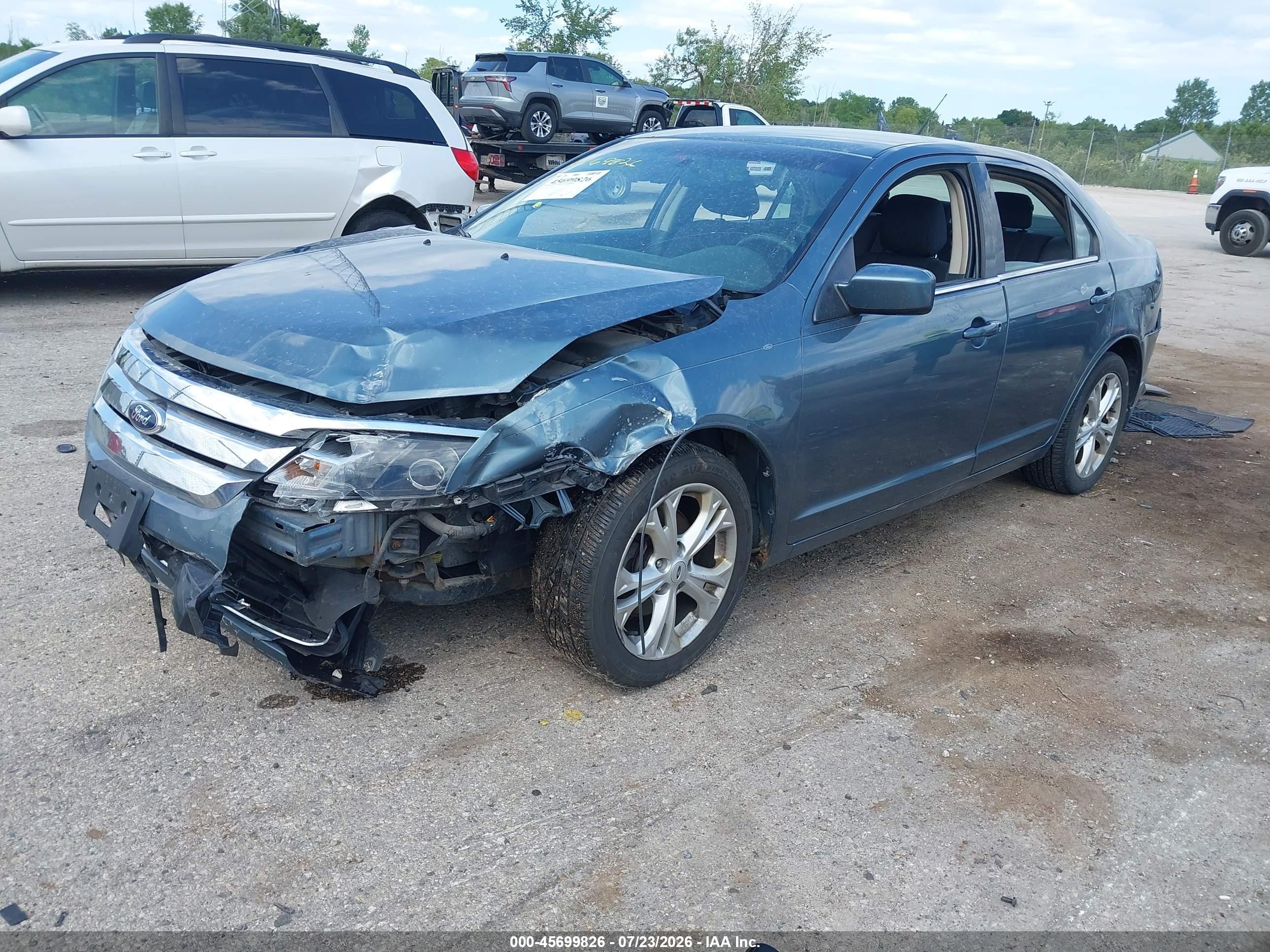 2012 Ford Fusion Se Blue vin: 3FAHP0HA8CR446774