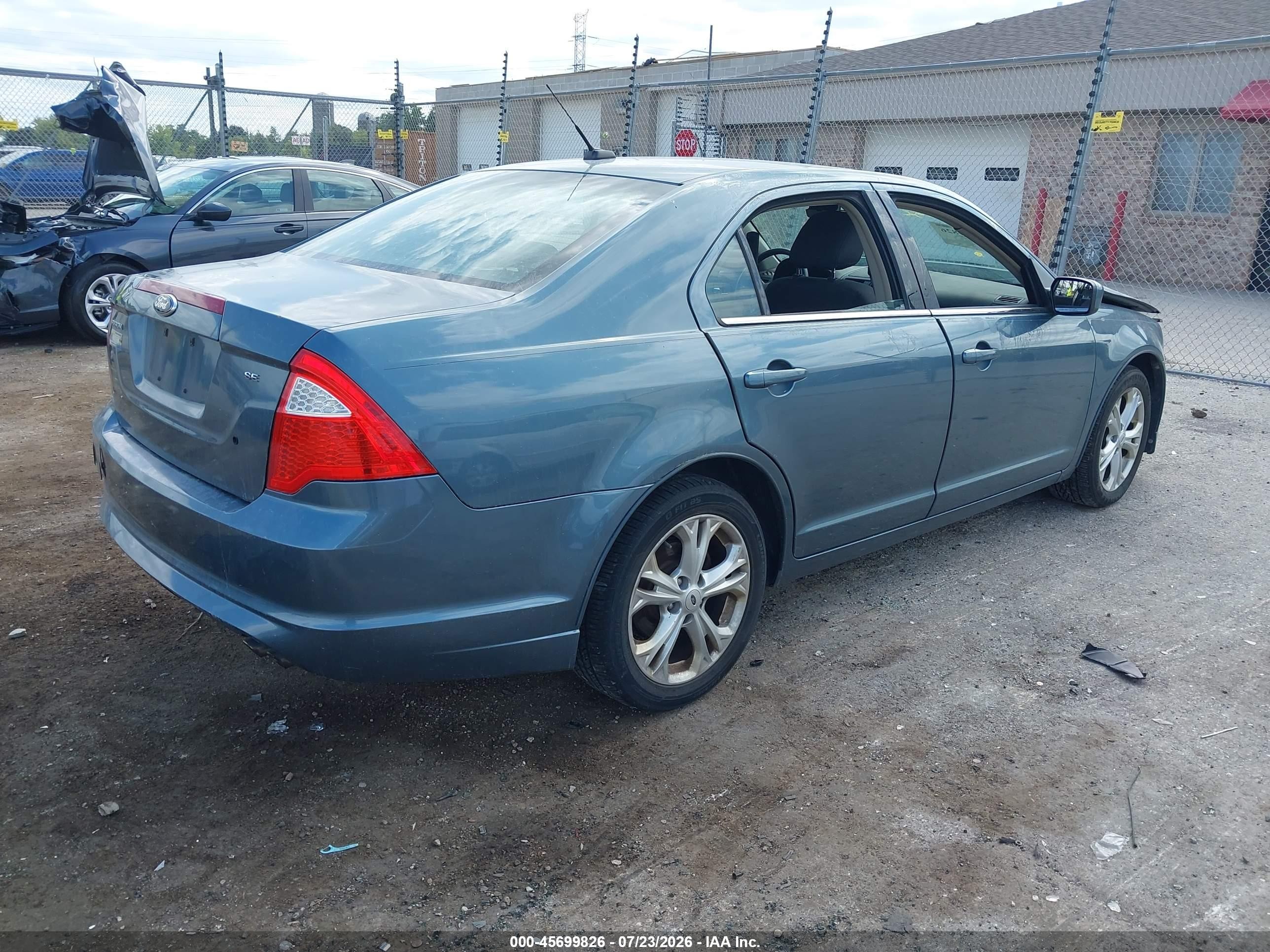 2012 Ford Fusion Se Blue vin: 3FAHP0HA8CR446774