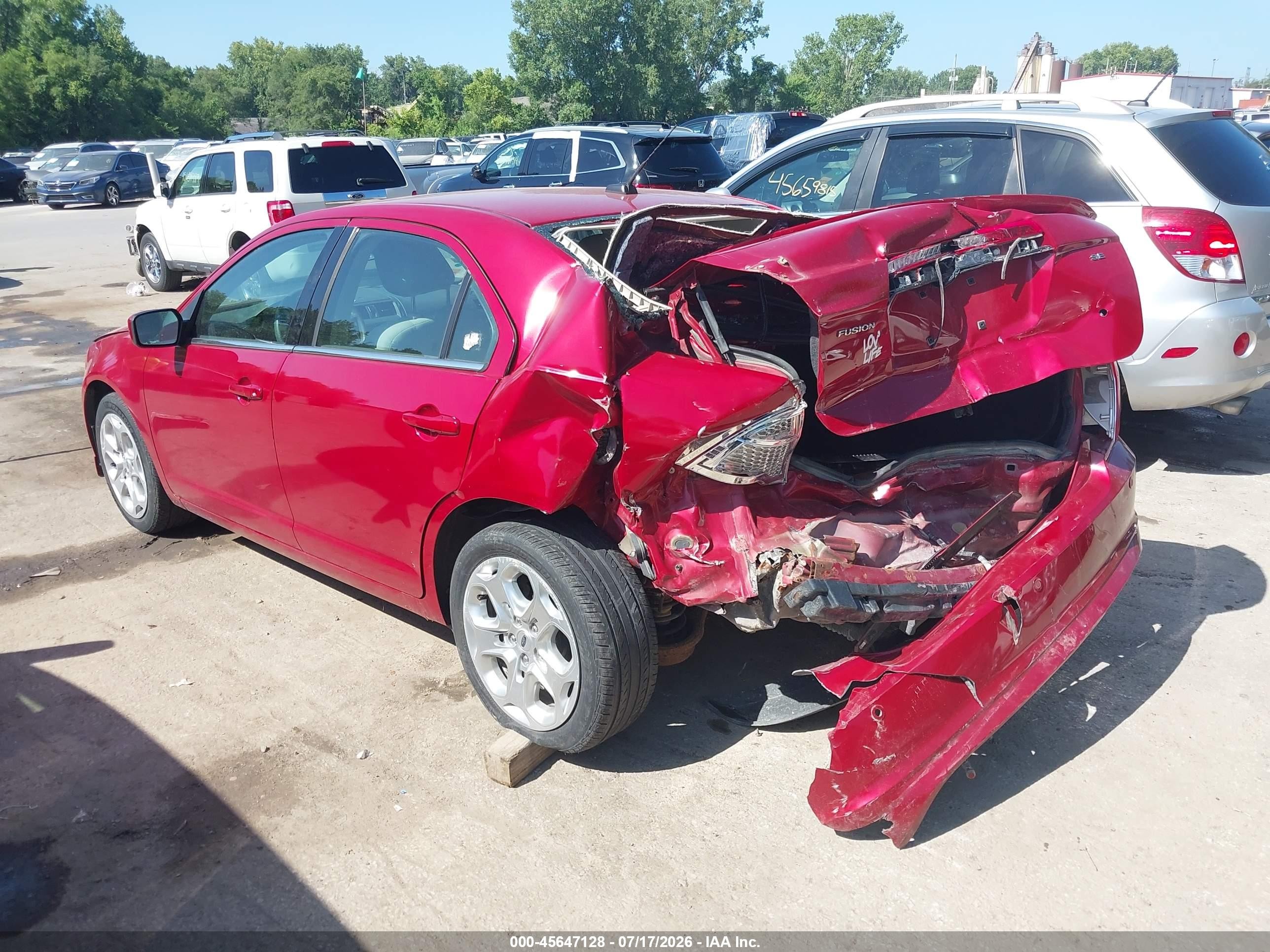 2010 Ford Fusion Se Red vin: 3FAHP0HA9AR240263