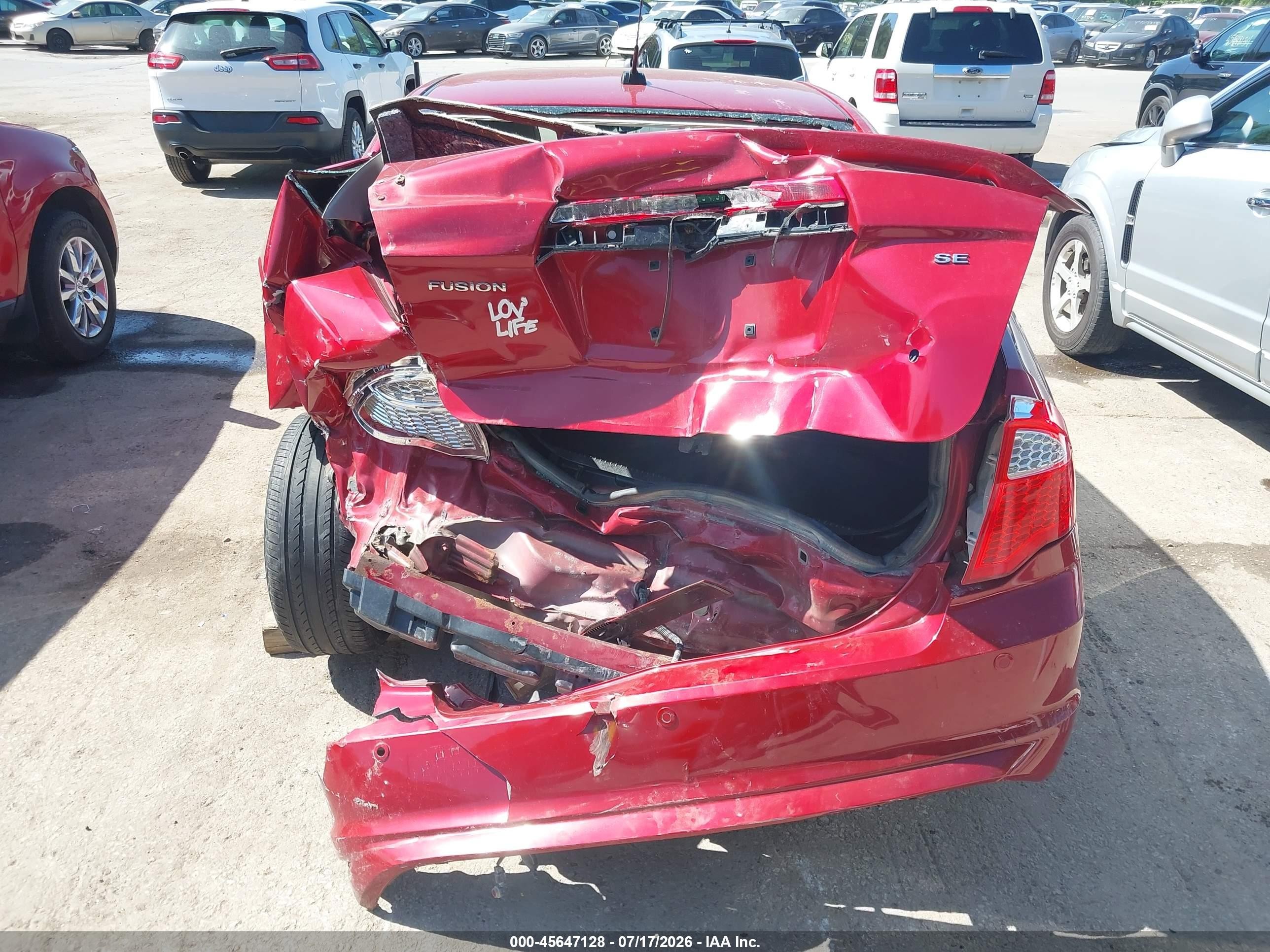 2010 Ford Fusion Se Red vin: 3FAHP0HA9AR240263