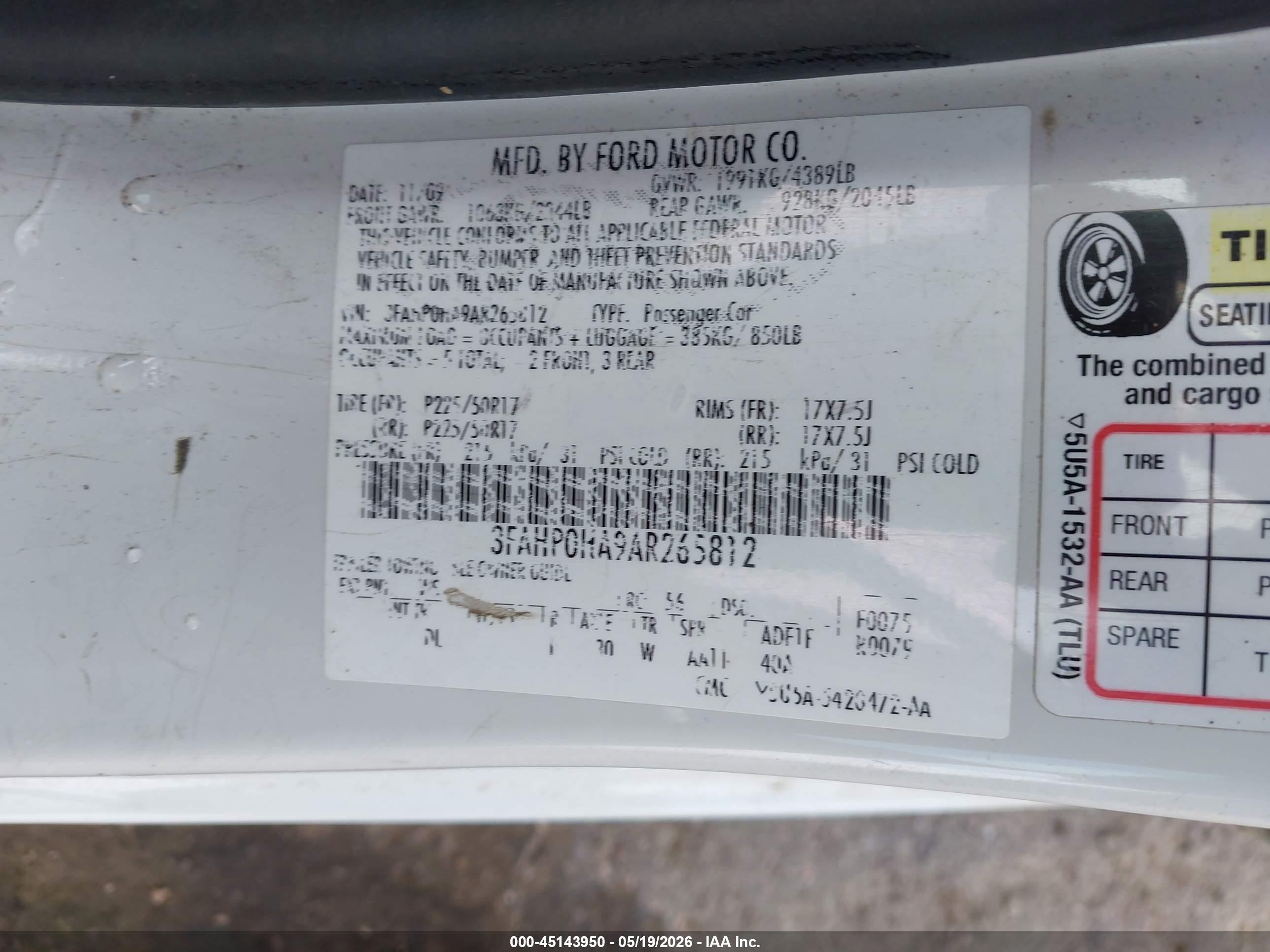 2010 Ford Fusion Se Белый vin: 3FAHP0HA9AR265812