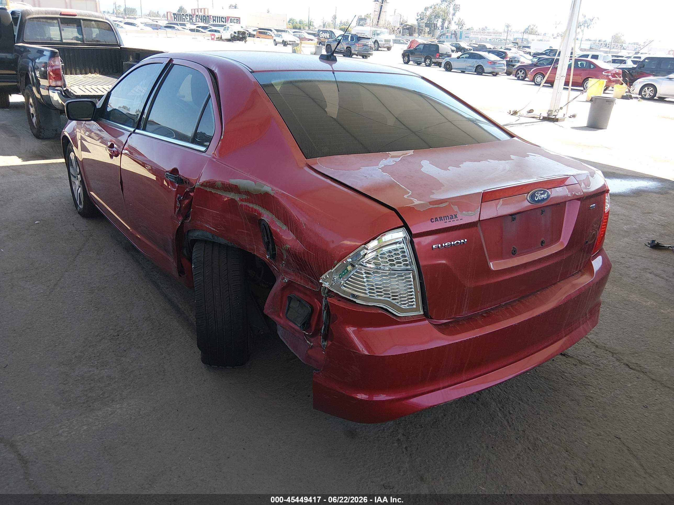 2010 Ford Fusion Se Red vin: 3FAHP0HA9AR374089
