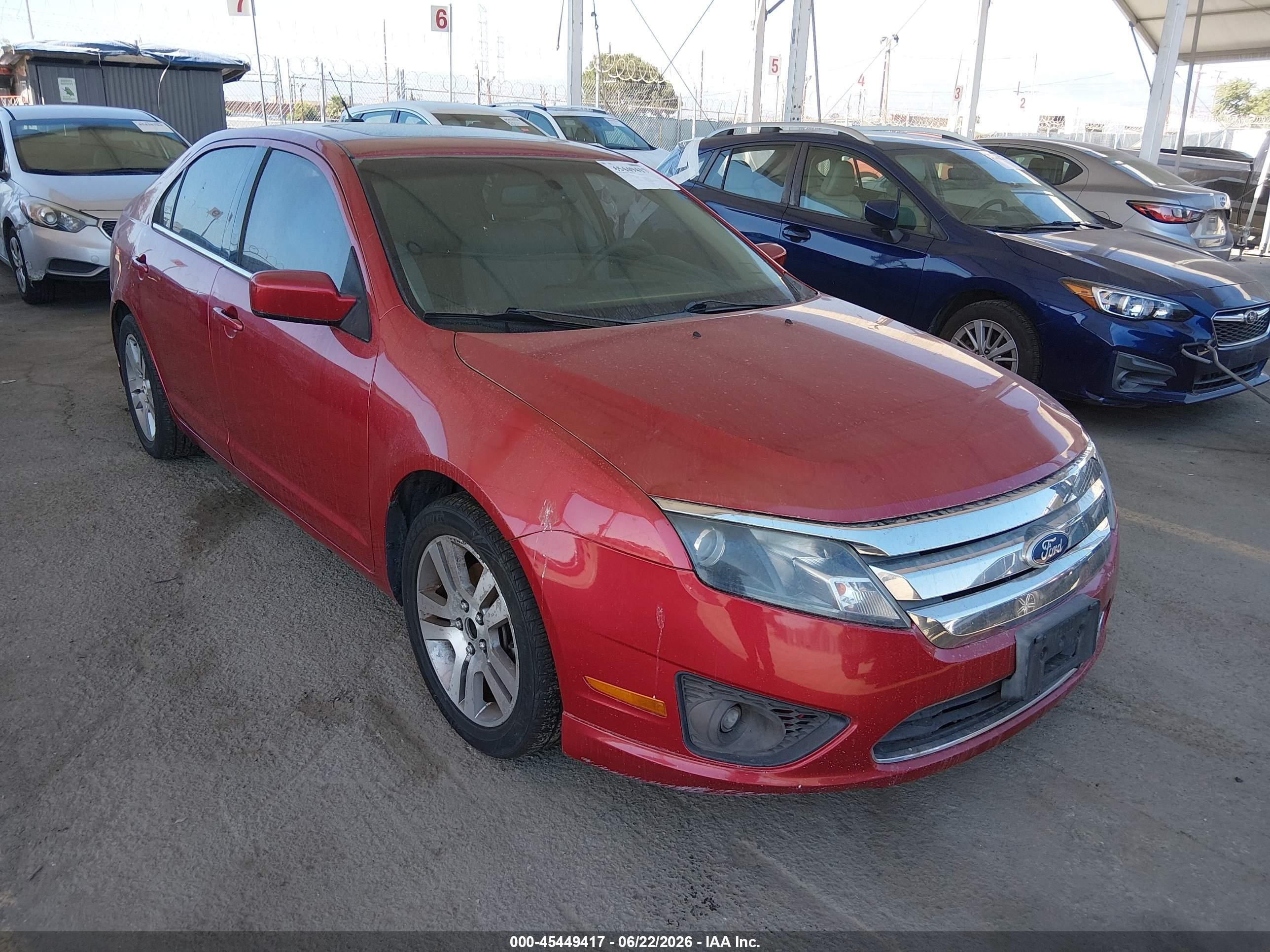2010 Ford Fusion Se Red vin: 3FAHP0HA9AR374089