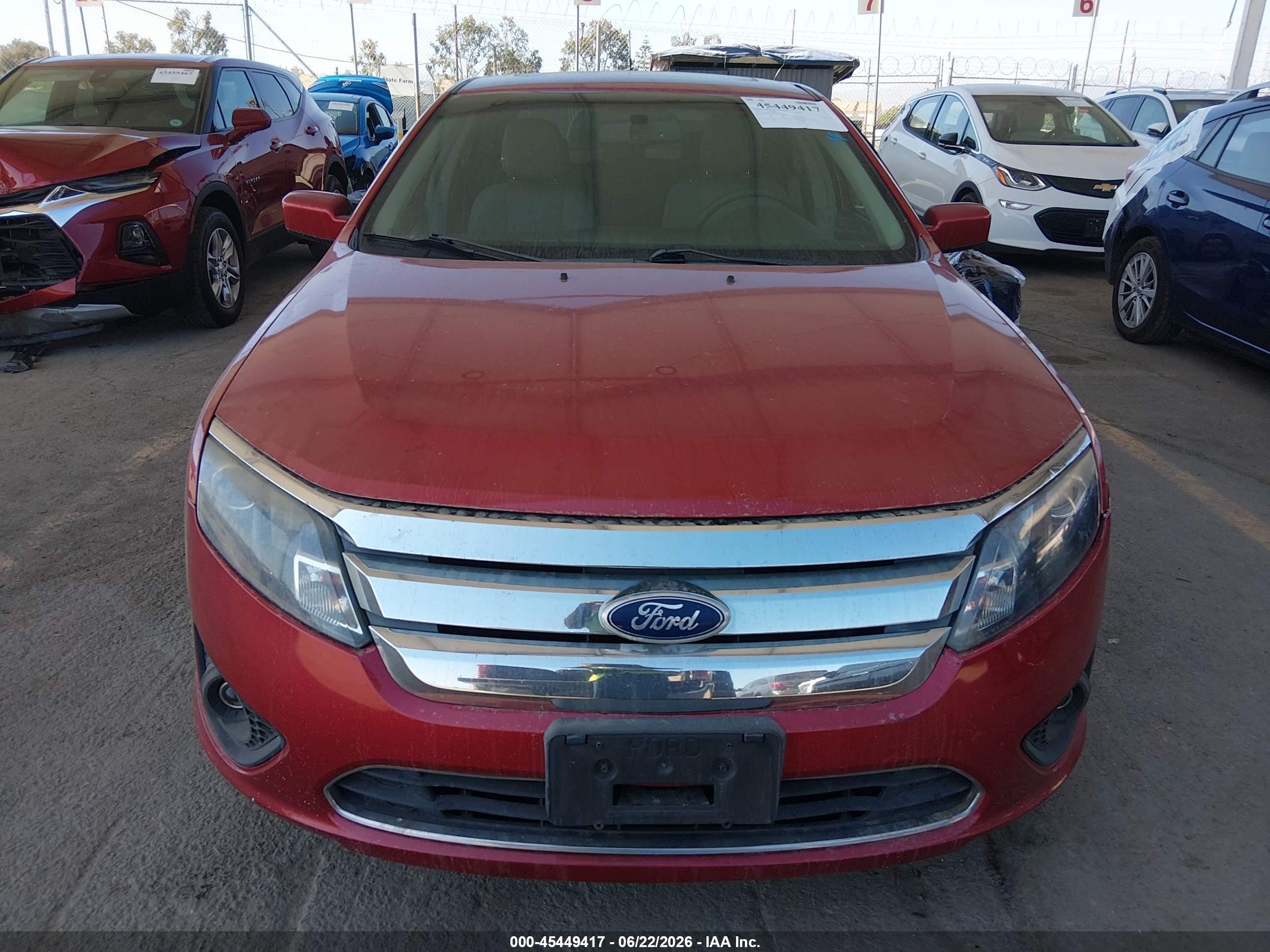 2010 Ford Fusion Se Red vin: 3FAHP0HA9AR374089