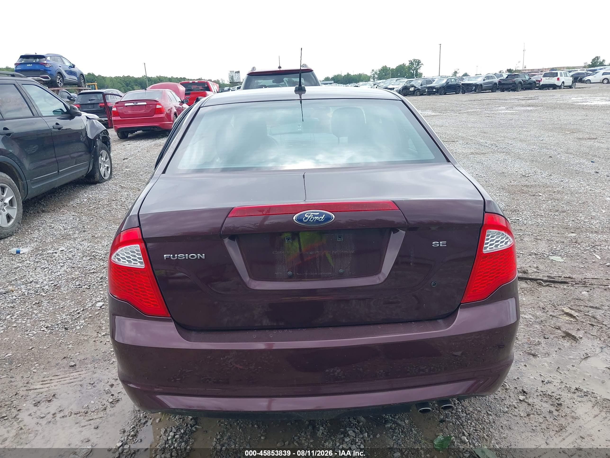 2011 Ford Fusion Se Maroon vin: 3FAHP0HA9BR250471
