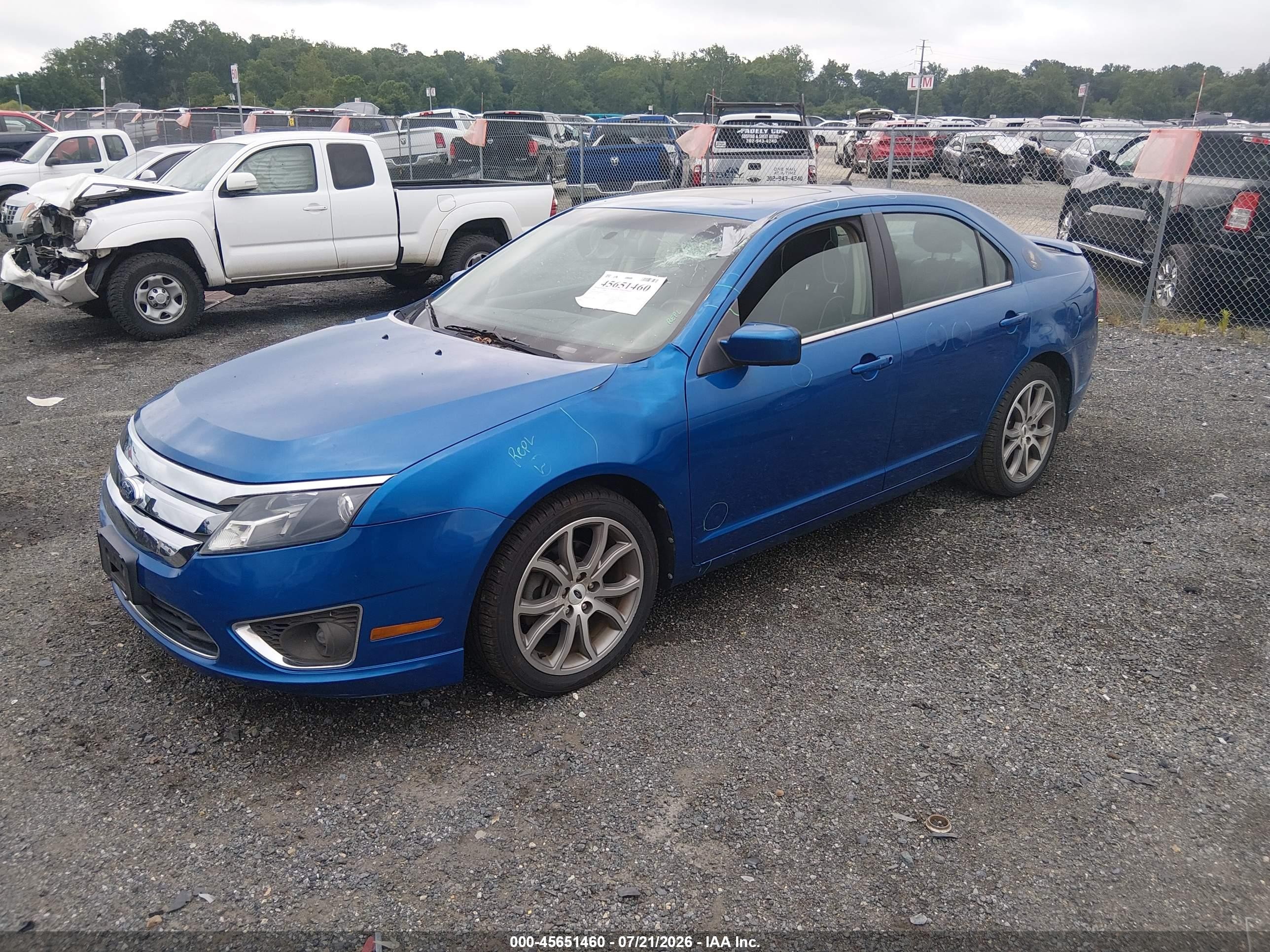 2012 Ford Fusion Se Blue vin: 3FAHP0HA9CR122216