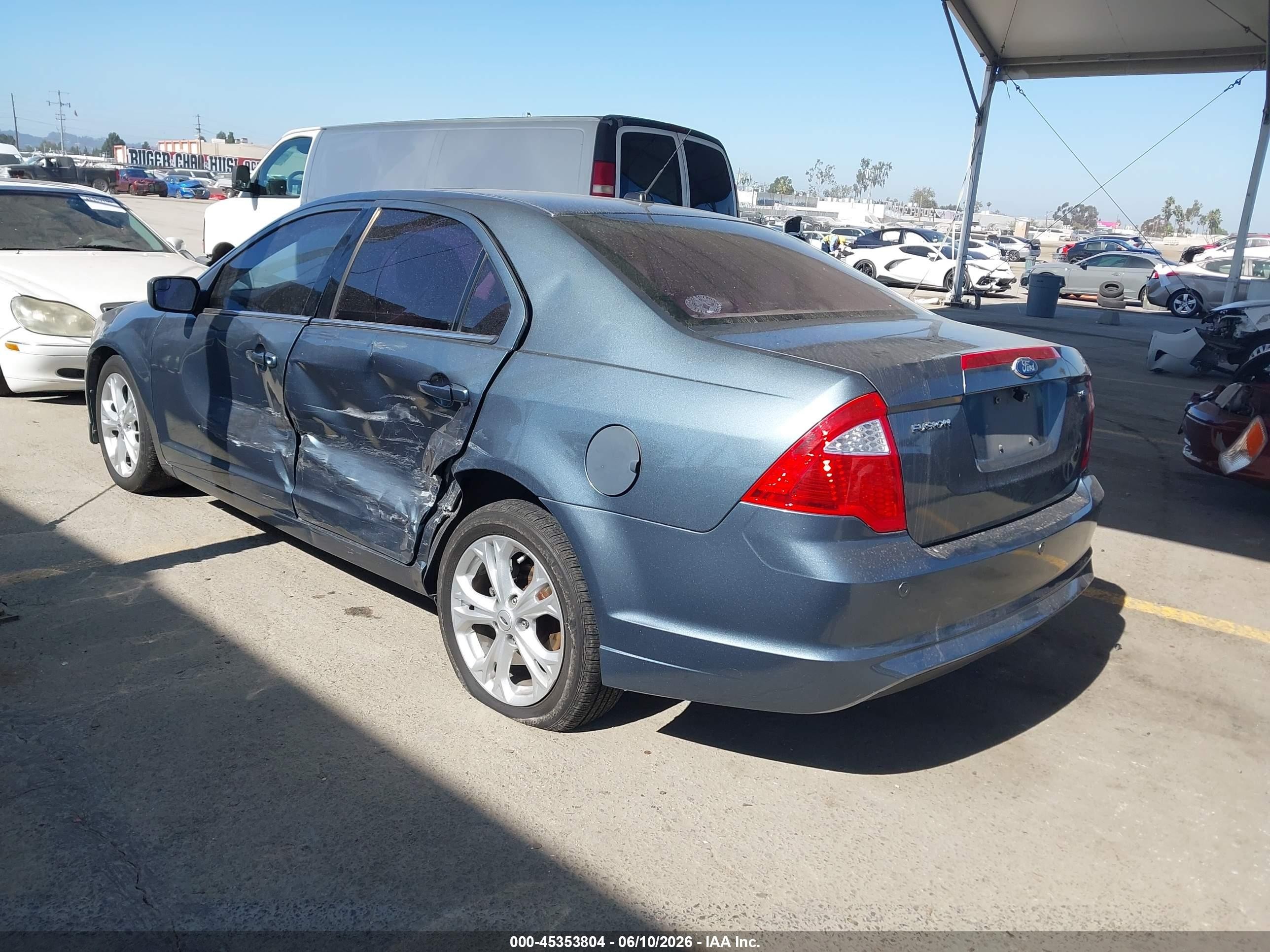 2012 Ford Fusion Se Blue vin: 3FAHP0HA9CR188457