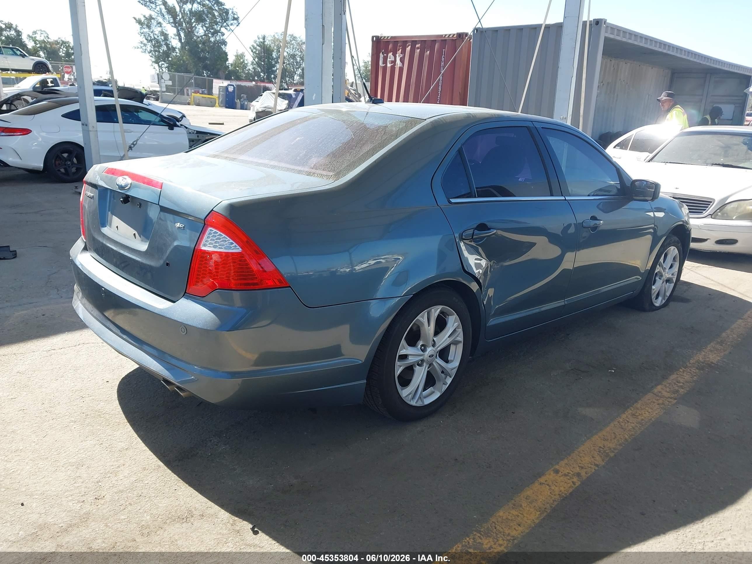 2012 Ford Fusion Se Blue vin: 3FAHP0HA9CR188457
