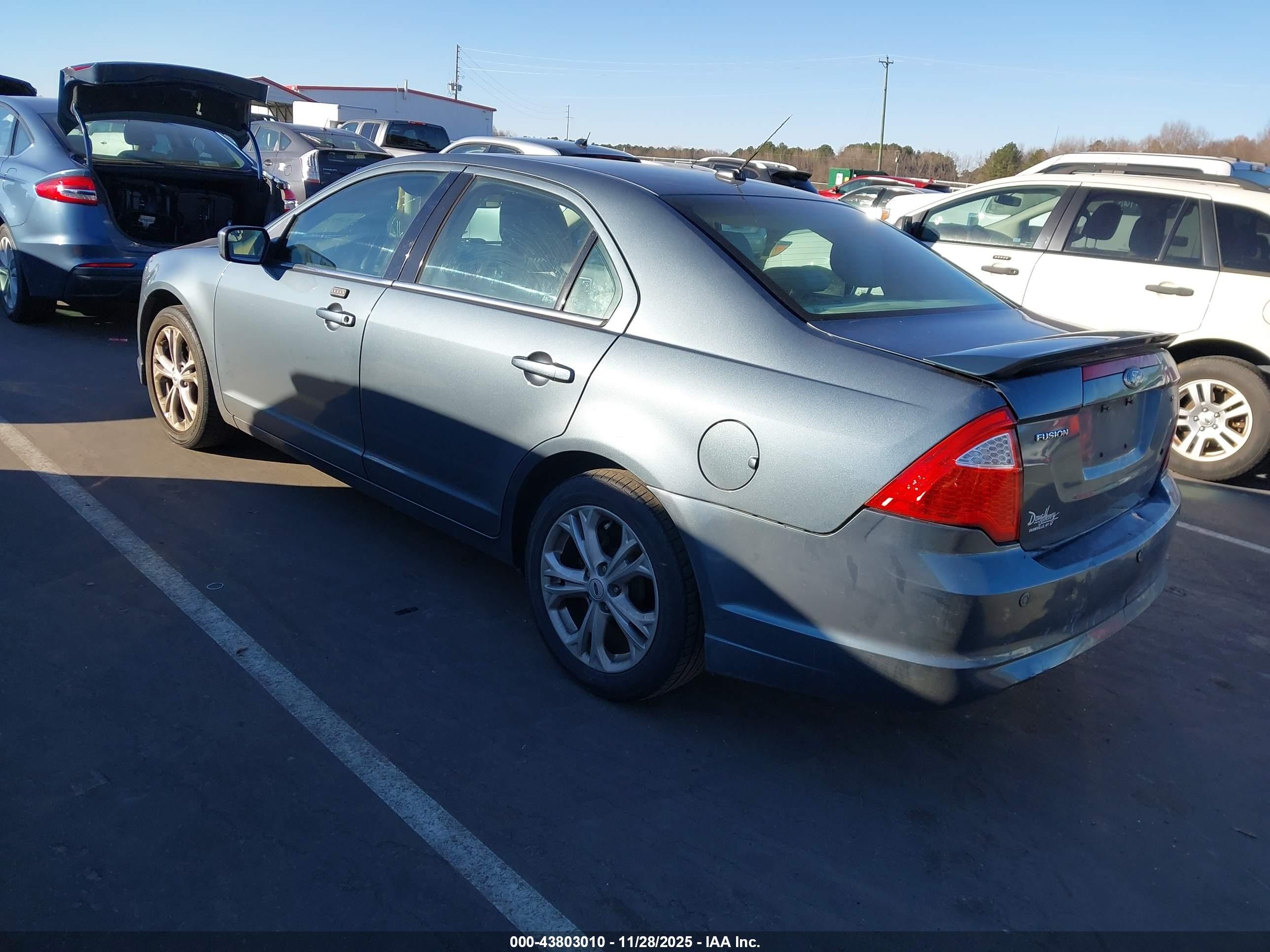 2012 Ford Fusion Se Light Blue vin: 3FAHP0HA9CR215754