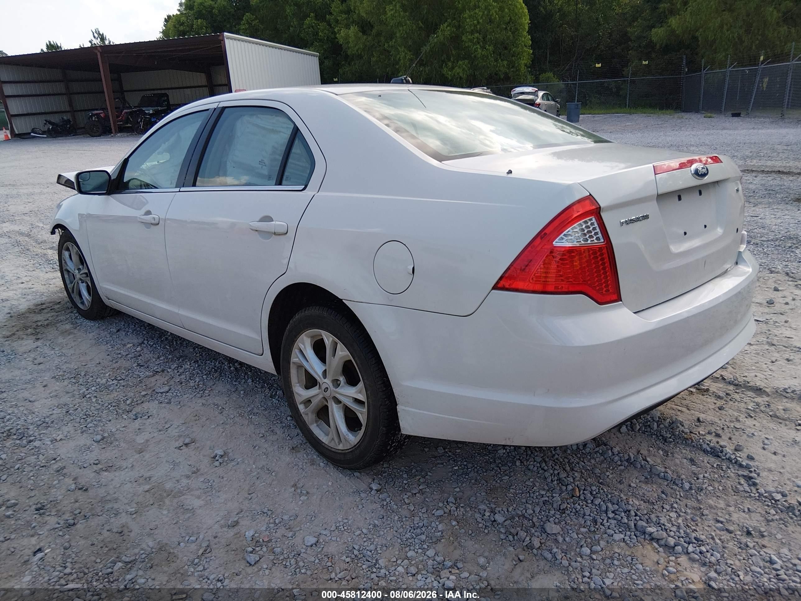 2012 Ford Fusion Se White vin: 3FAHP0HA9CR233252