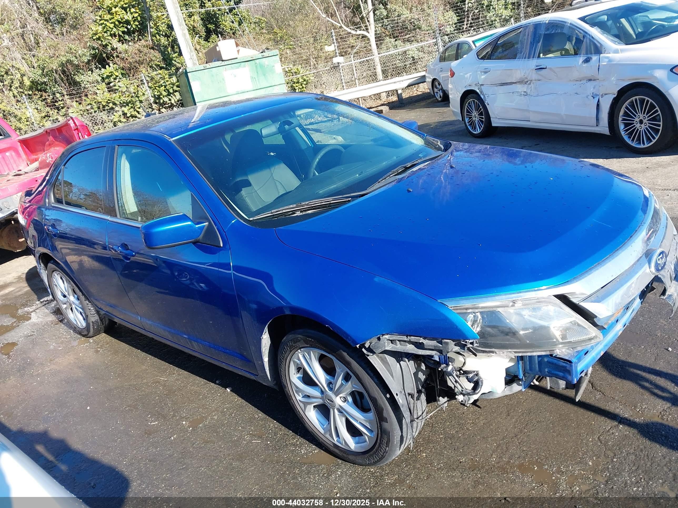 2012 Ford Fusion Se Синий vin: 3FAHP0HA9CR351141