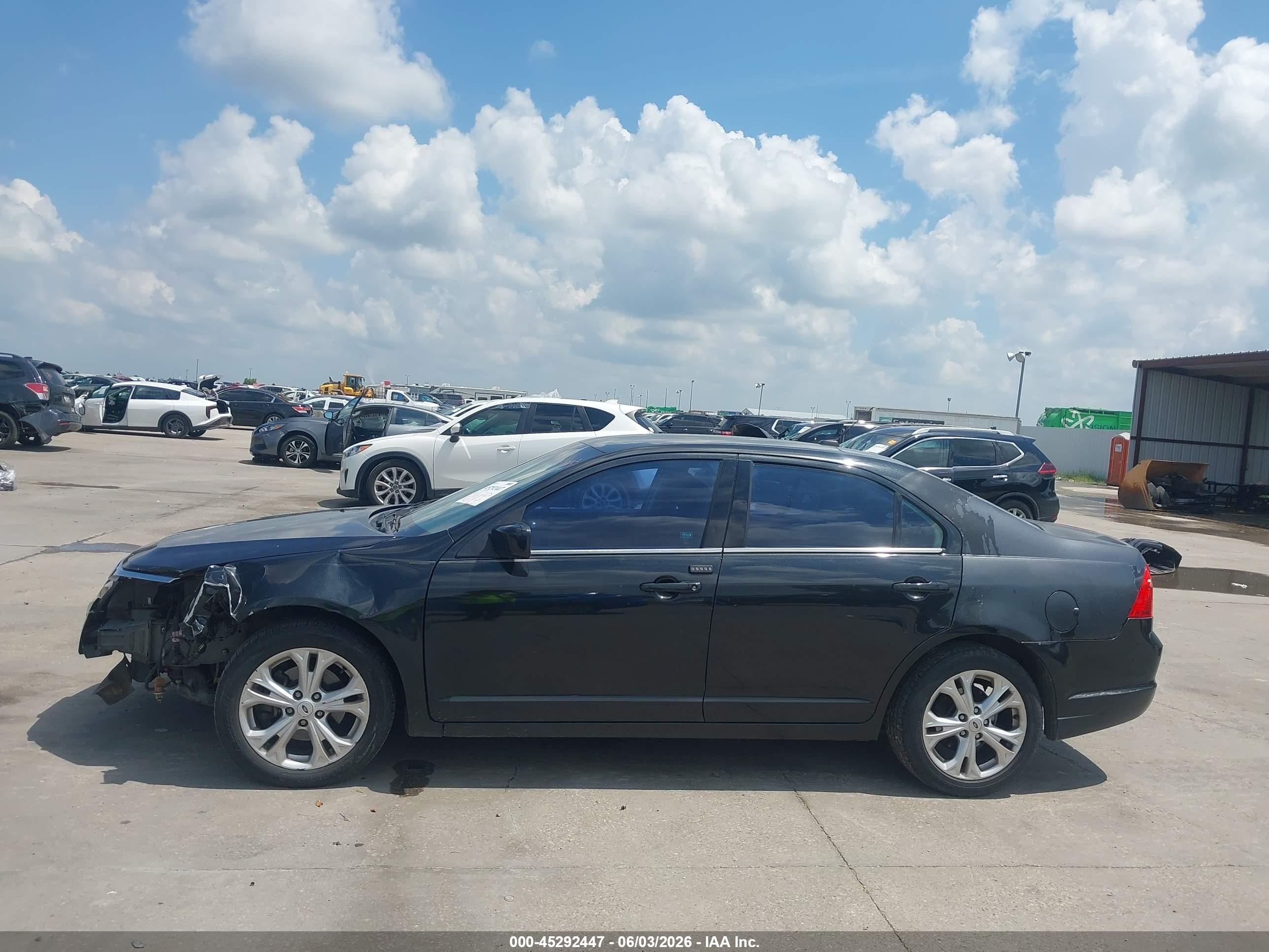 2012 Ford Fusion Se Black vin: 3FAHP0HA9CR354444