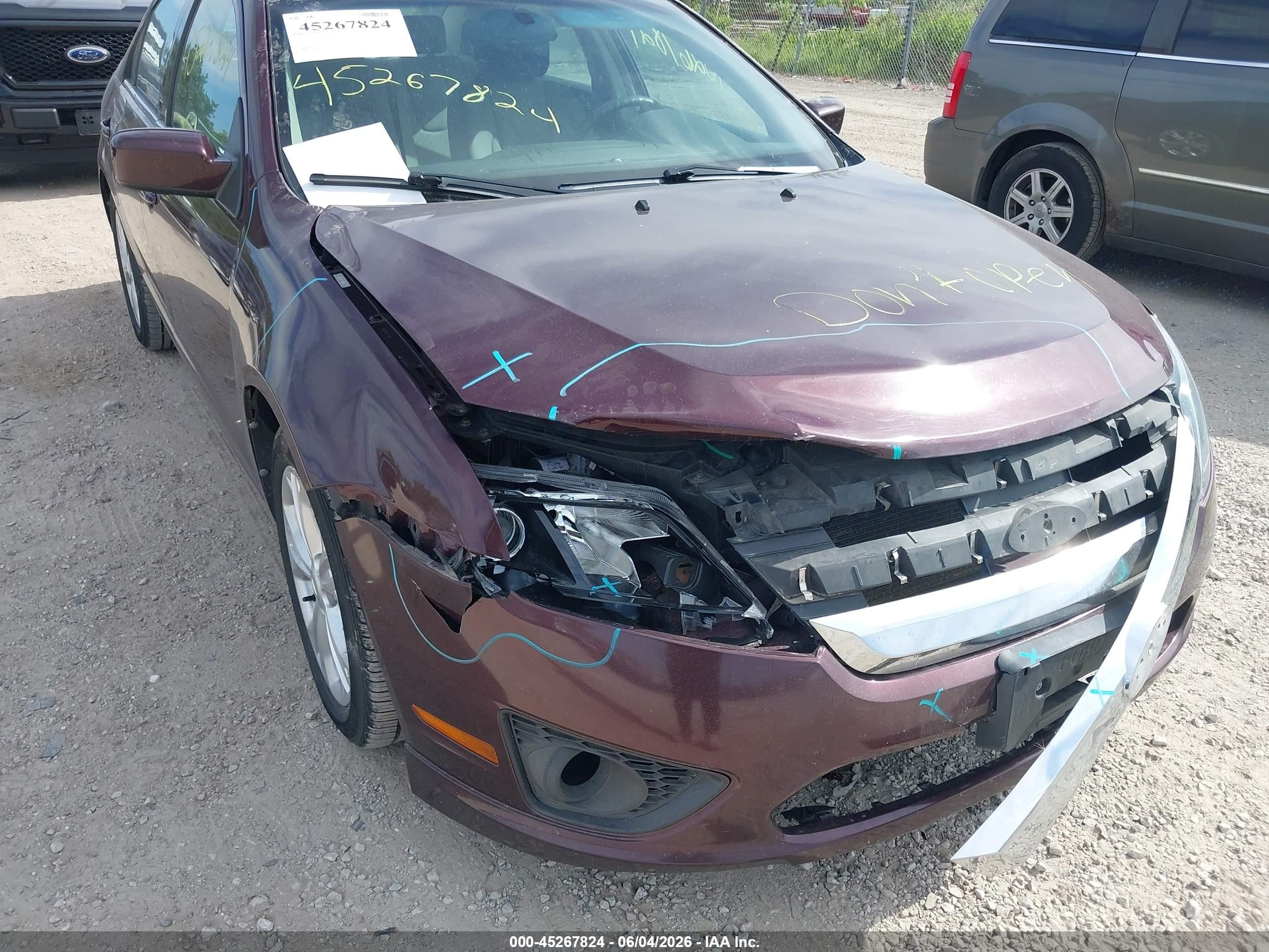 2012 Ford Fusion Se Burgundy vin: 3FAHP0HA9CR373642