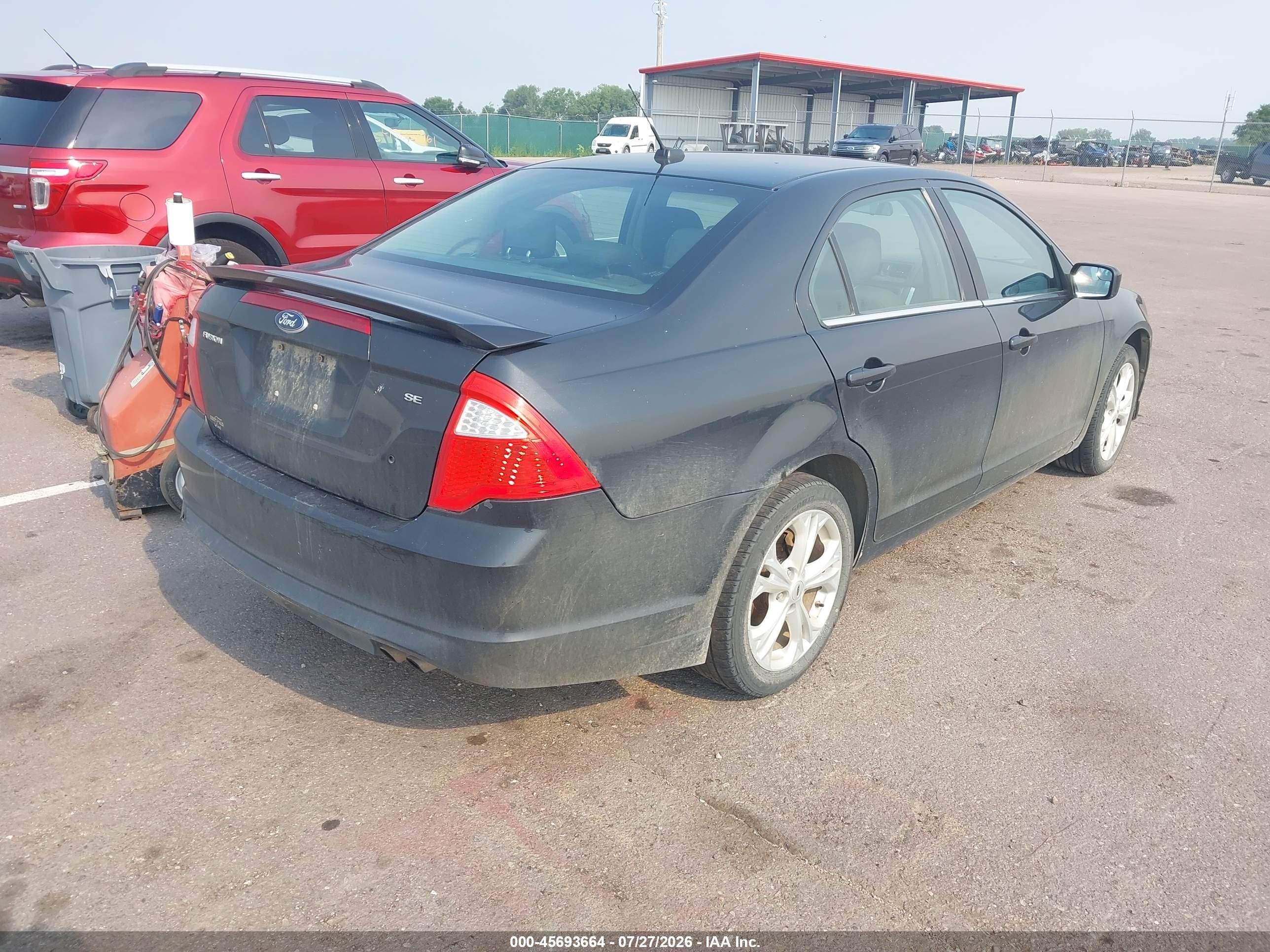 2012 Ford Fusion Se Черный vin: 3FAHP0HA9CR377643