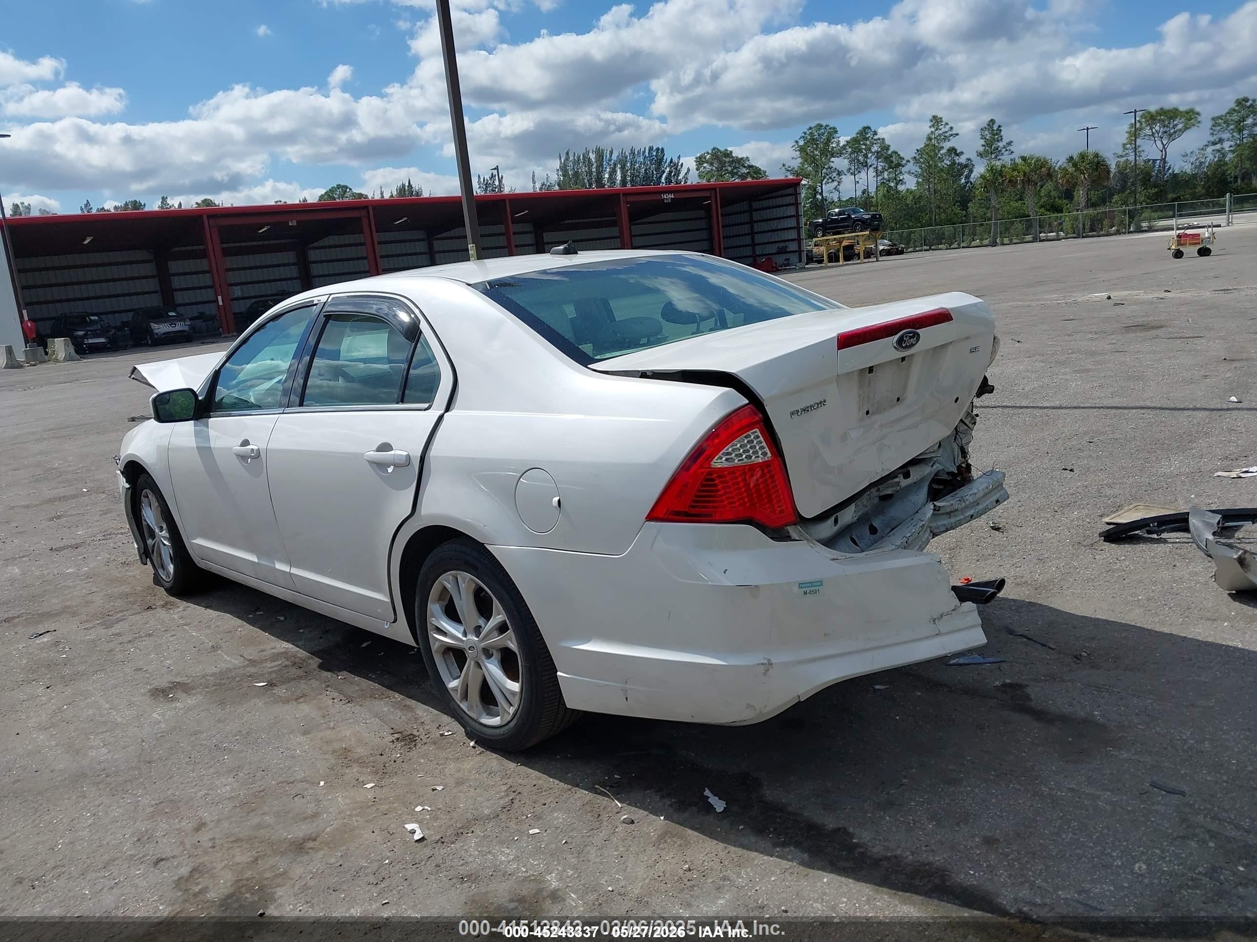 2012 Ford Fusion Se White vin: 3FAHP0HA9CR401522