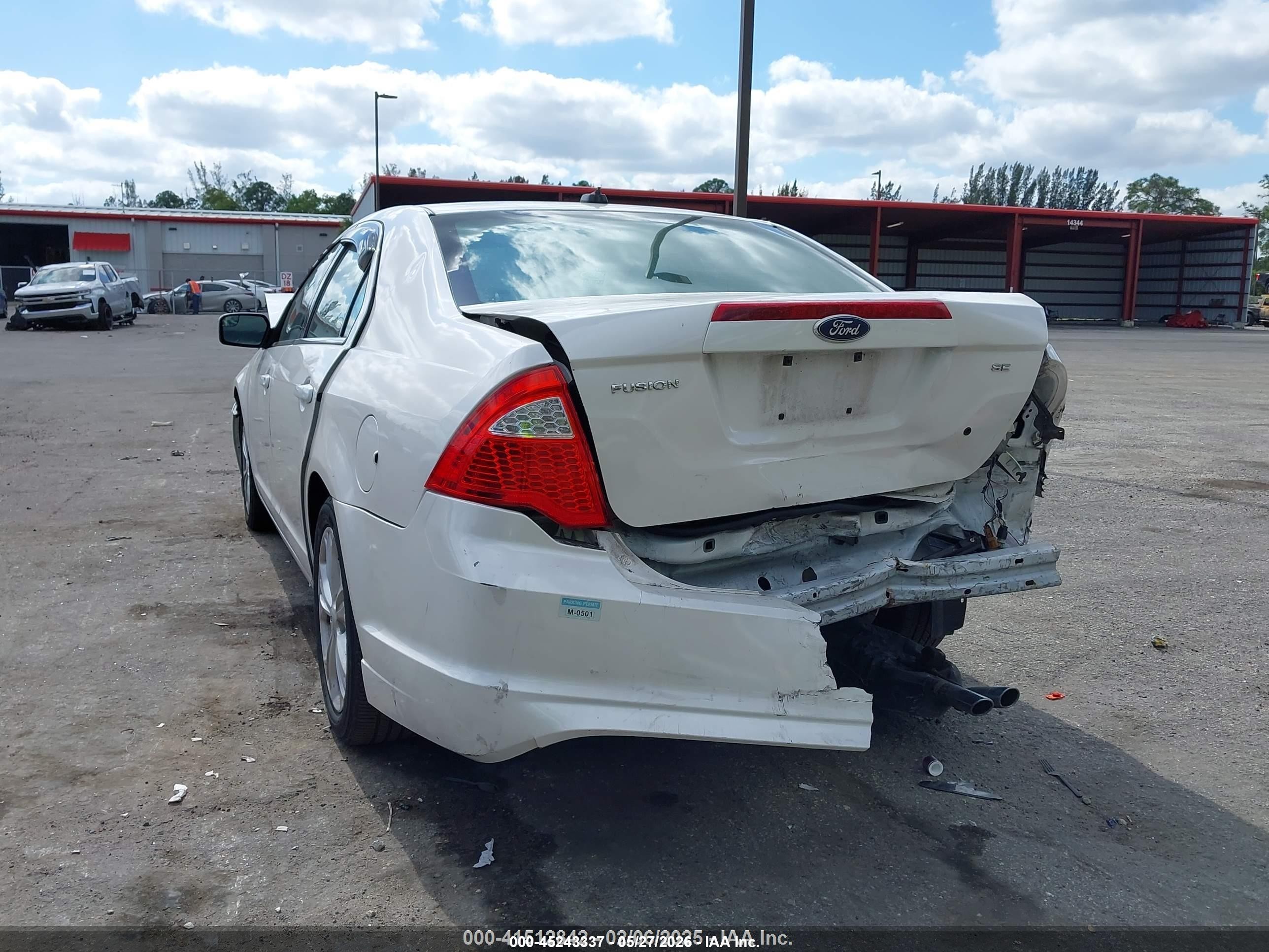 2012 Ford Fusion Se White vin: 3FAHP0HA9CR401522