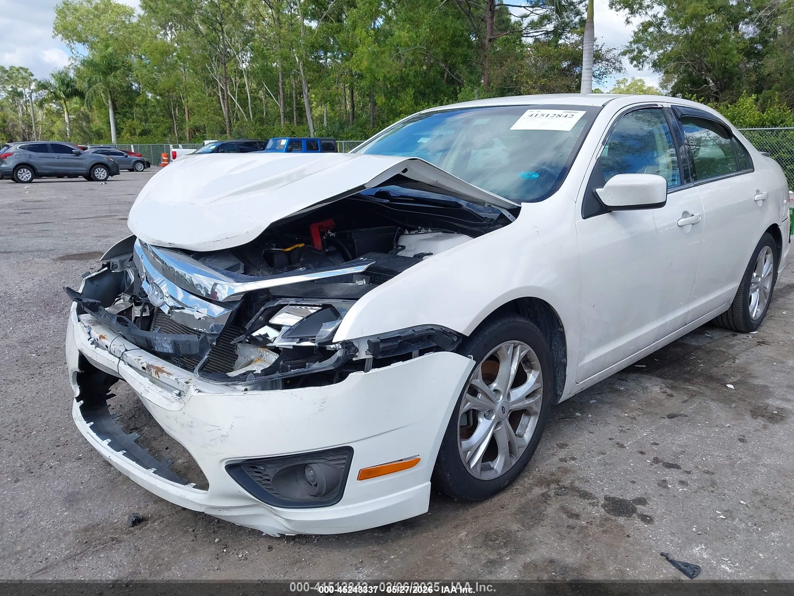 2012 Ford Fusion Se White vin: 3FAHP0HA9CR401522
