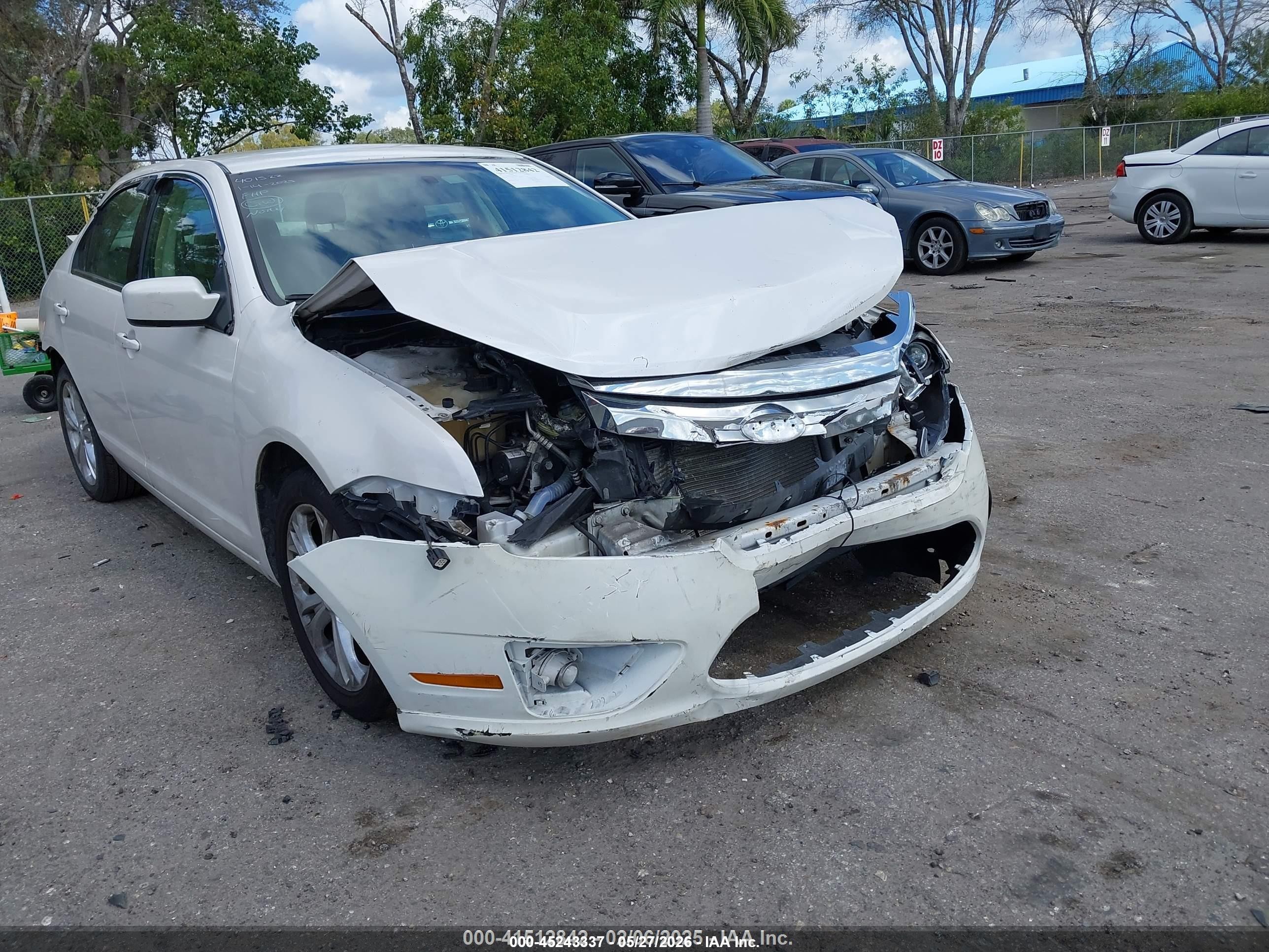 2012 Ford Fusion Se White vin: 3FAHP0HA9CR401522