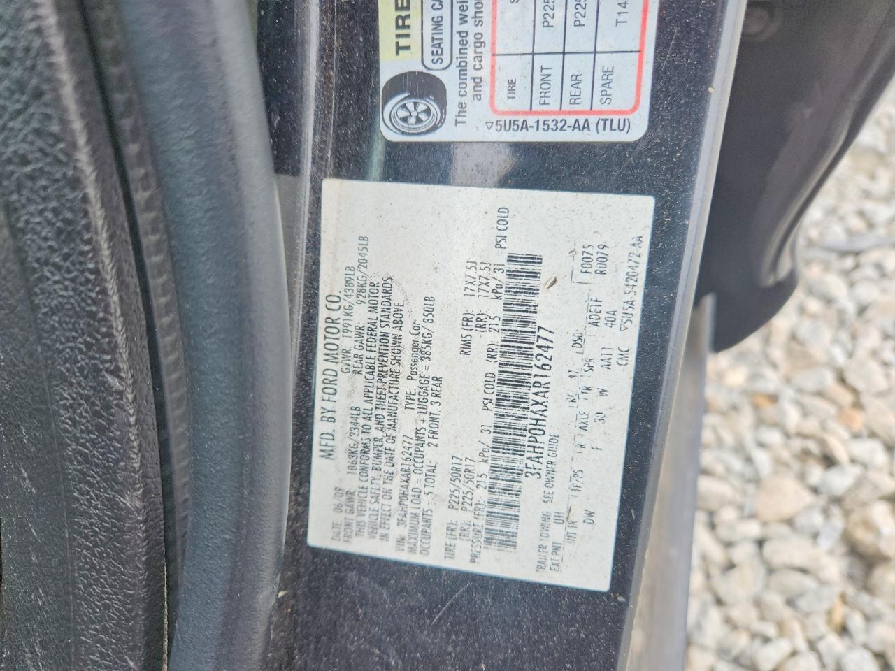 2010 Ford Fusion Se Черный vin: 3FAHP0HAXAR162477