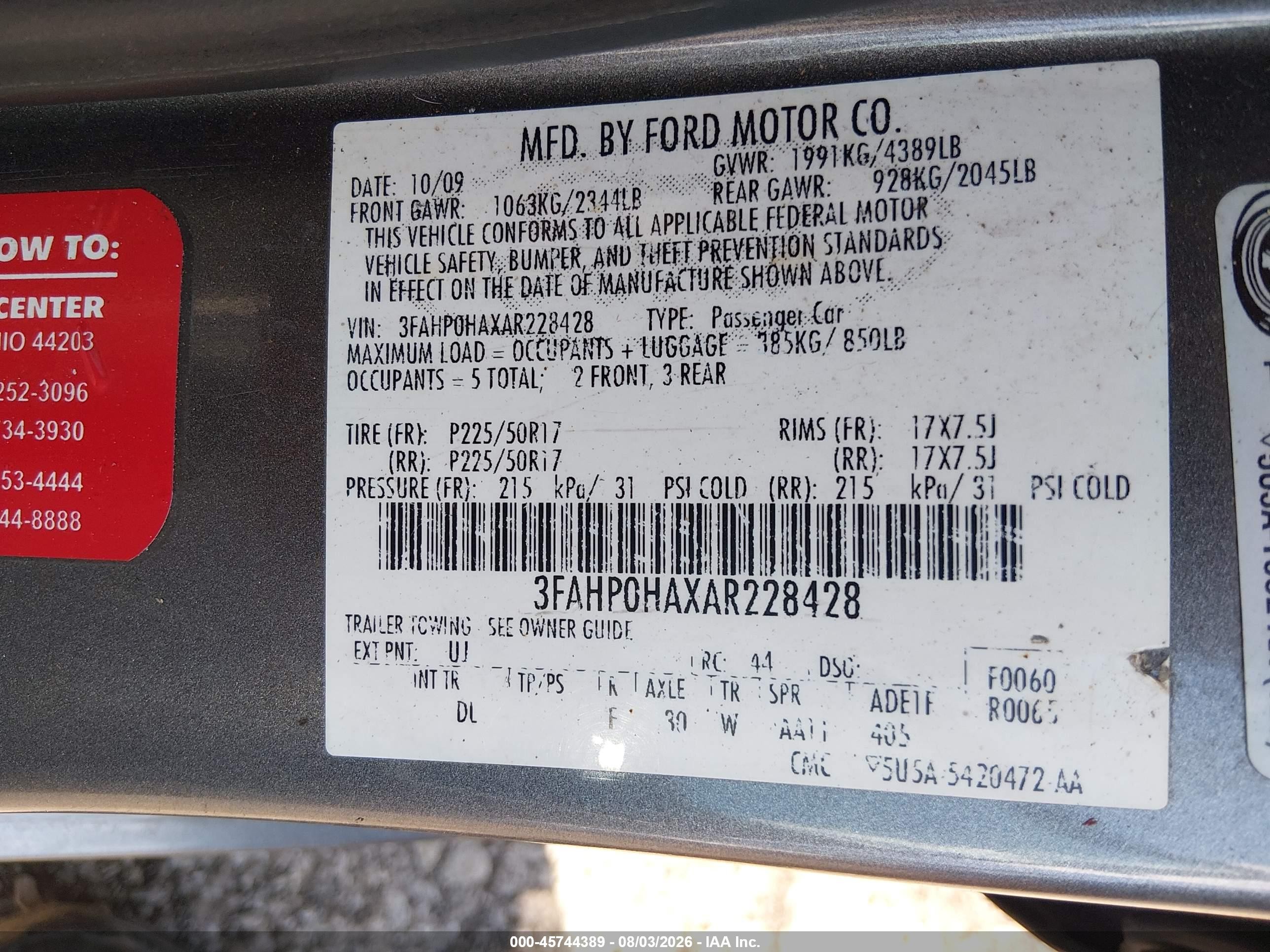 2010 Ford Fusion Se Gray vin: 3FAHP0HAXAR228428