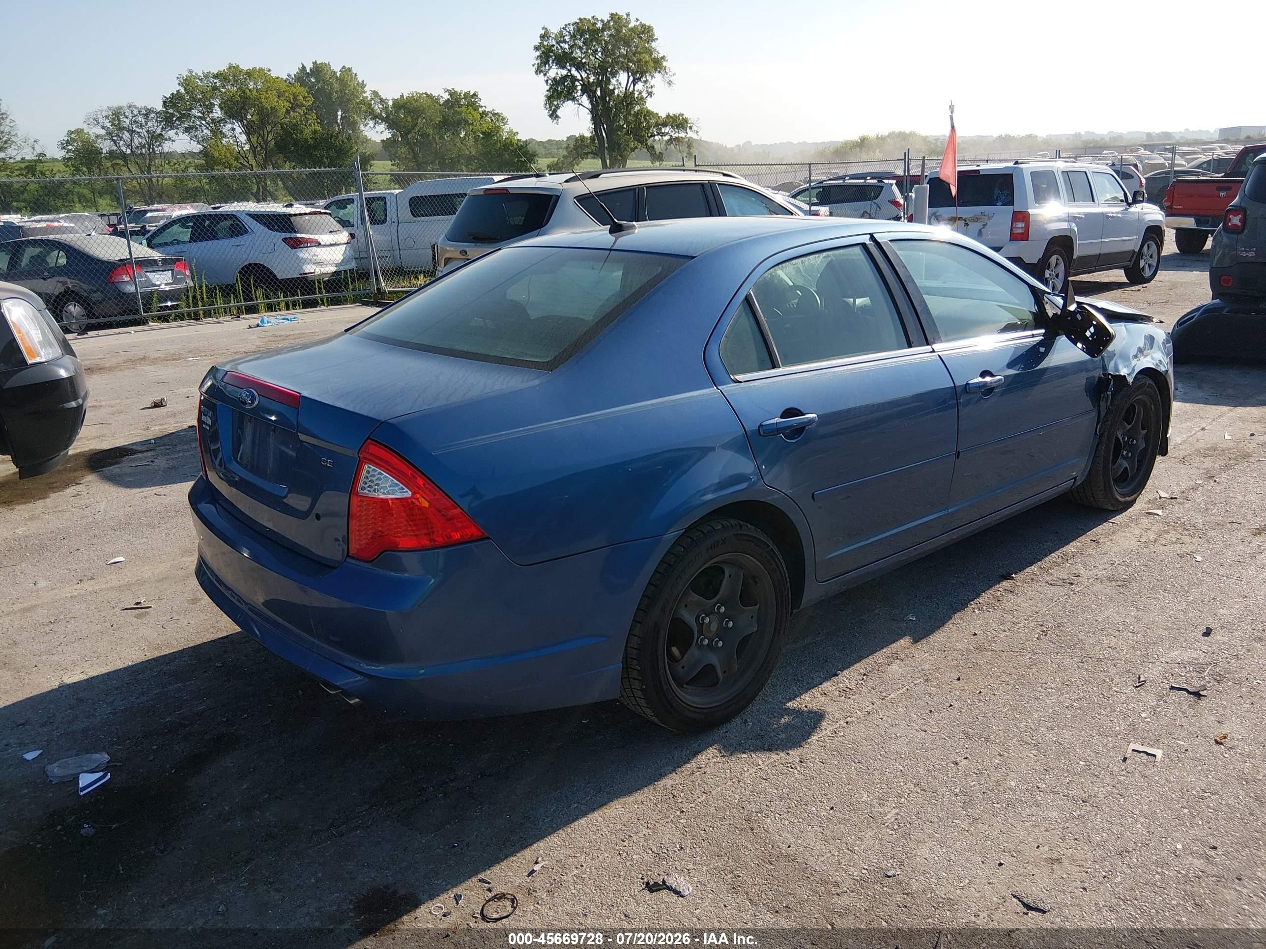 2010 Ford Fusion Se Blue vin: 3FAHP0HAXAR324513