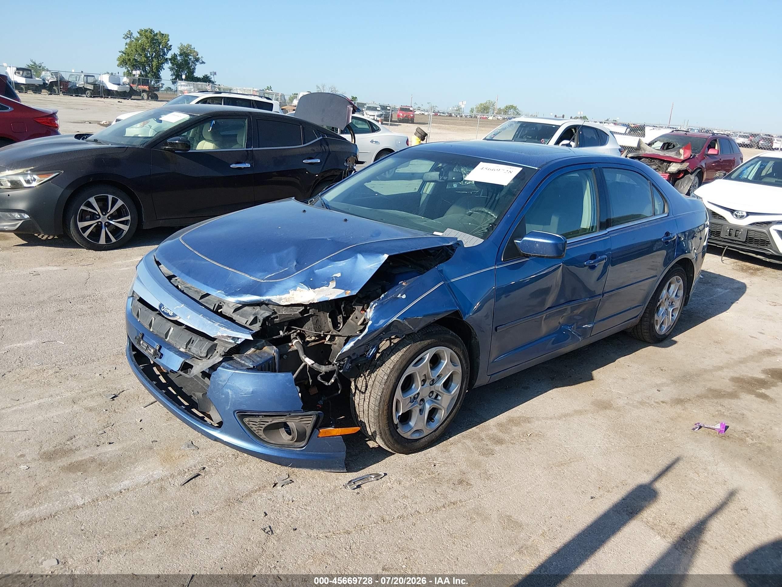 2010 Ford Fusion Se Blue vin: 3FAHP0HAXAR324513