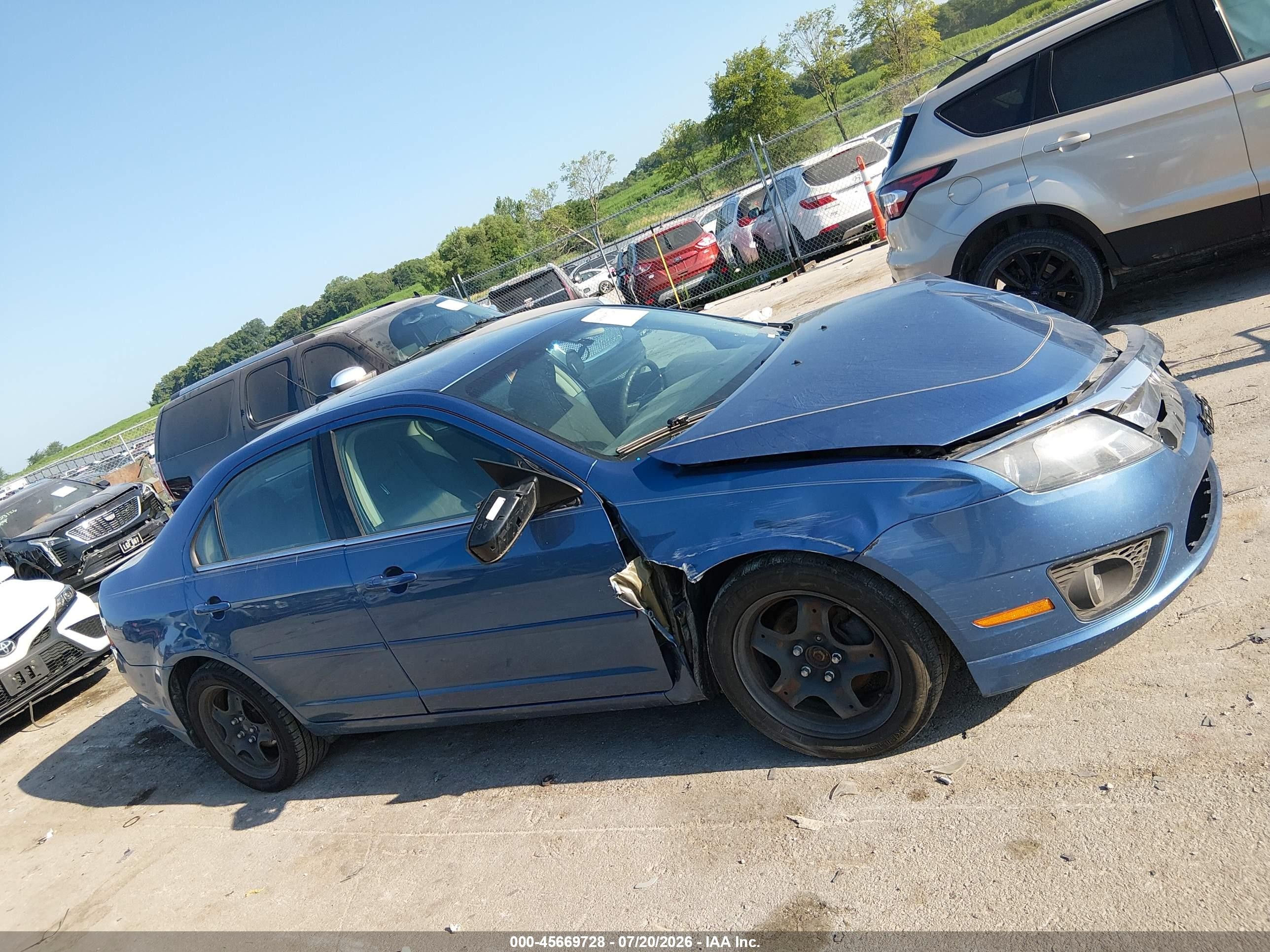 2010 Ford Fusion Se Blue vin: 3FAHP0HAXAR324513