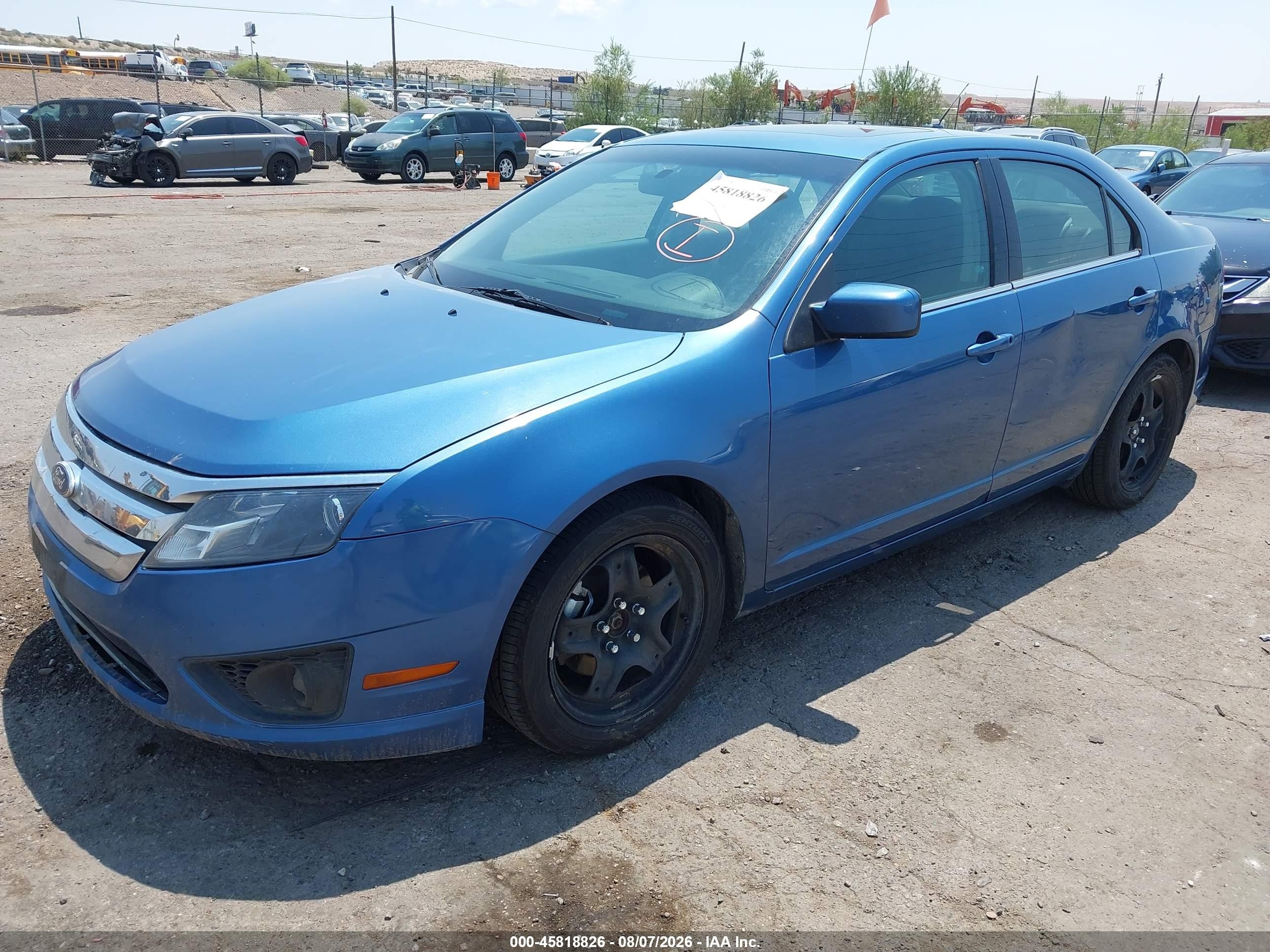2010 Ford Fusion Se Blue vin: 3FAHP0HAXAR394495