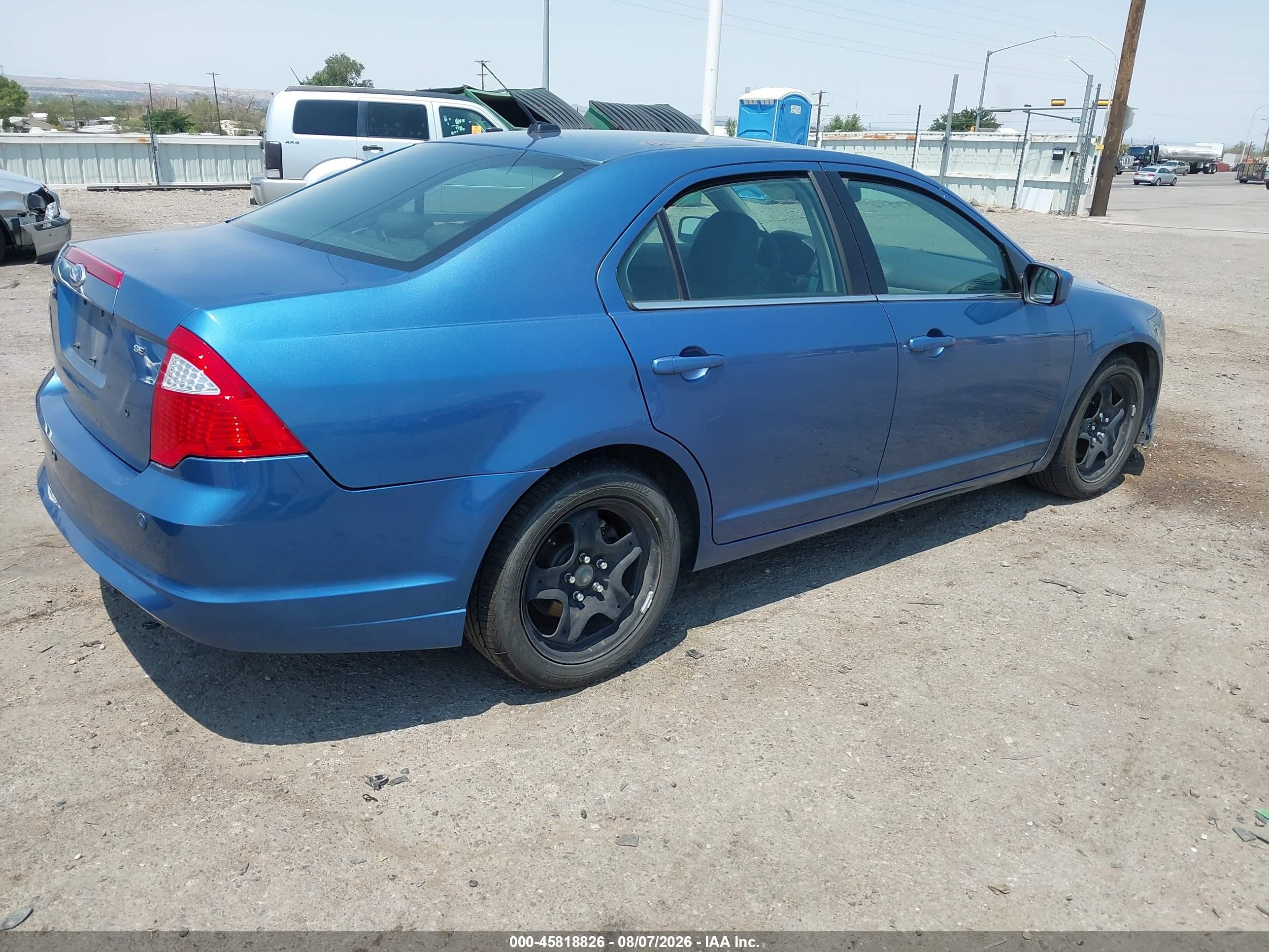 2010 Ford Fusion Se Blue vin: 3FAHP0HAXAR394495