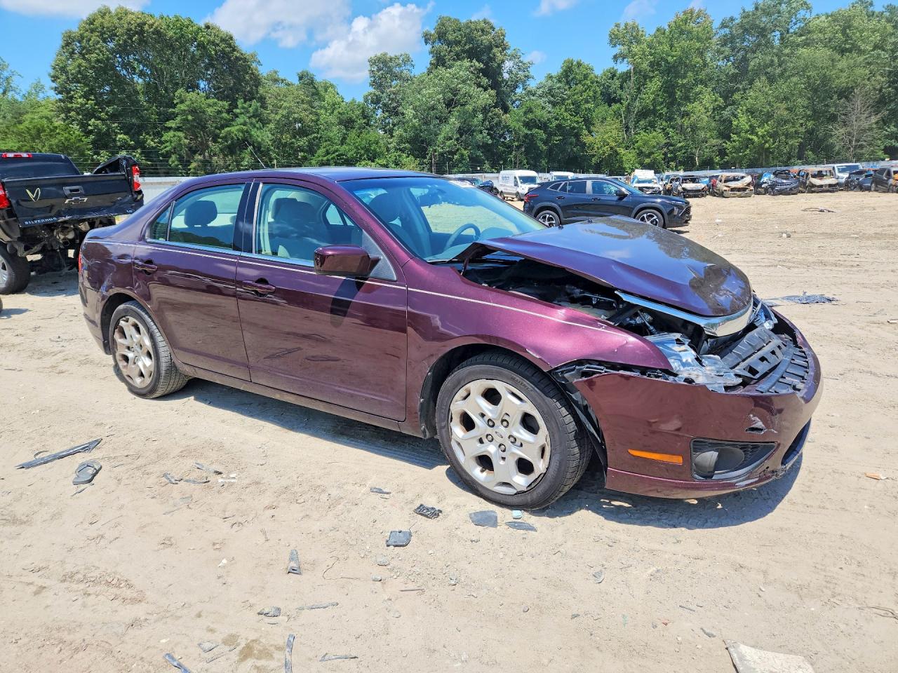 2011 Ford Fusion Se Burgundy vin: 3FAHP0HAXBR102393
