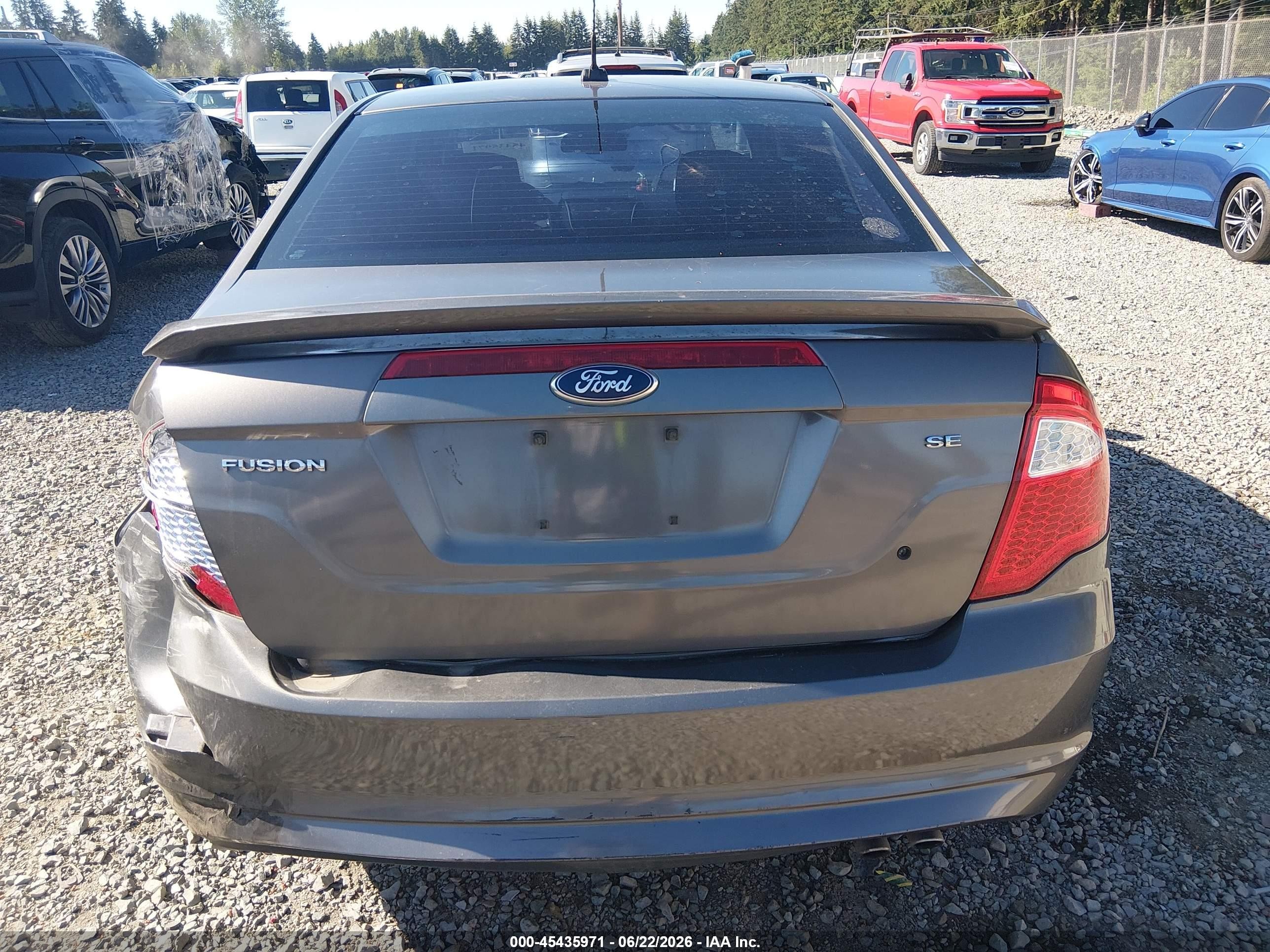 2011 Ford Fusion Se Gray vin: 3FAHP0HAXBR208889